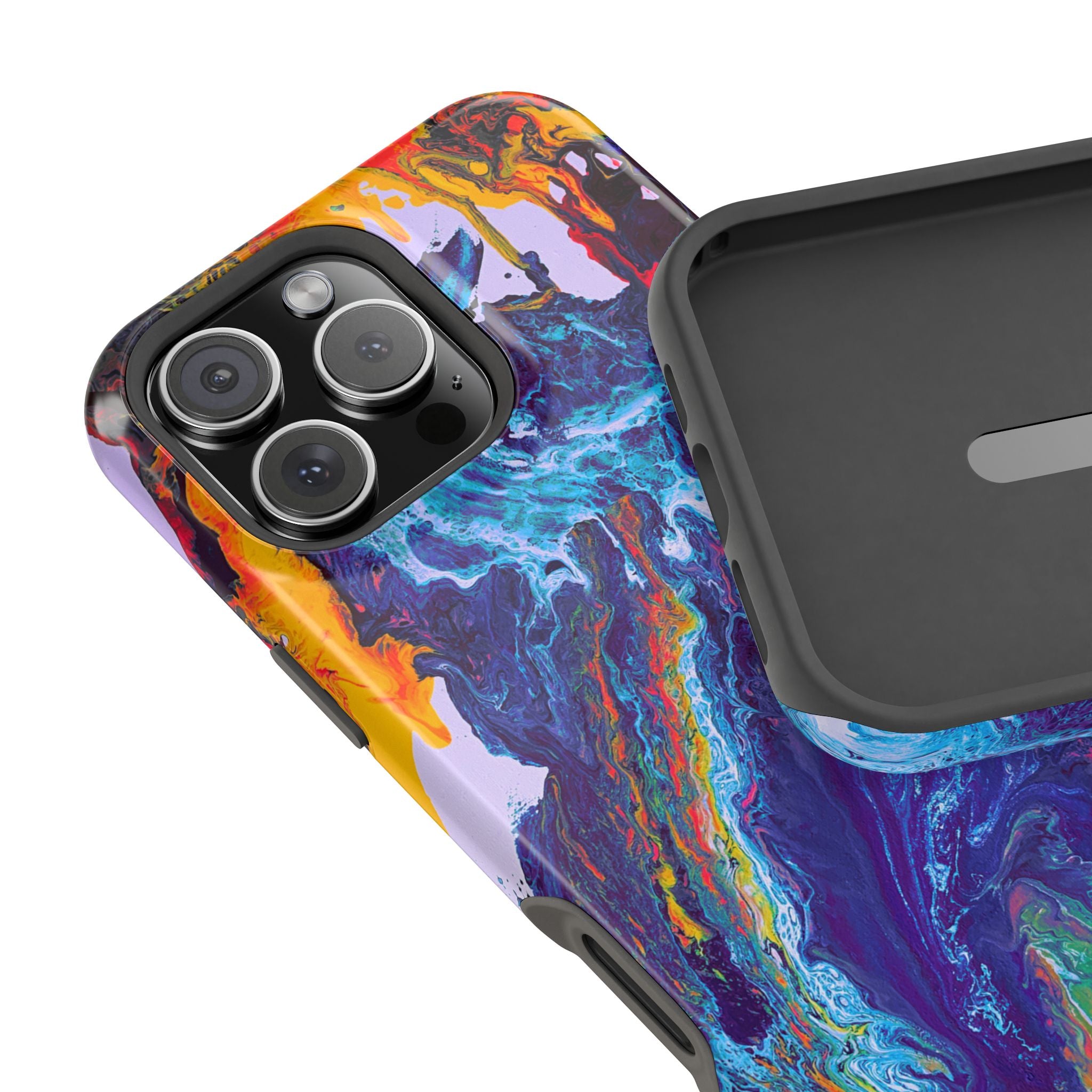 Wave Distortion X MagSafe iPhone Case – Abstract Art Design, Shockproof for iPhone 14–17 Pro & Pro Max