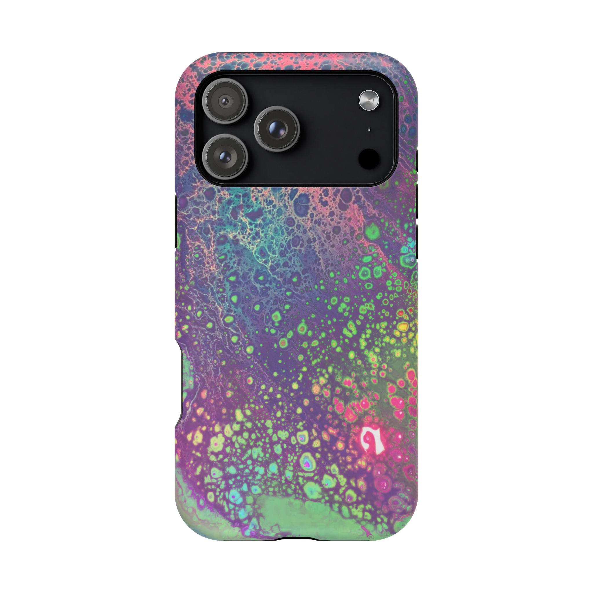 Glow Garden MagSafe iPhone Case – Abstract Art Design, Shockproof for iPhone 14–17 Pro & Pro Max