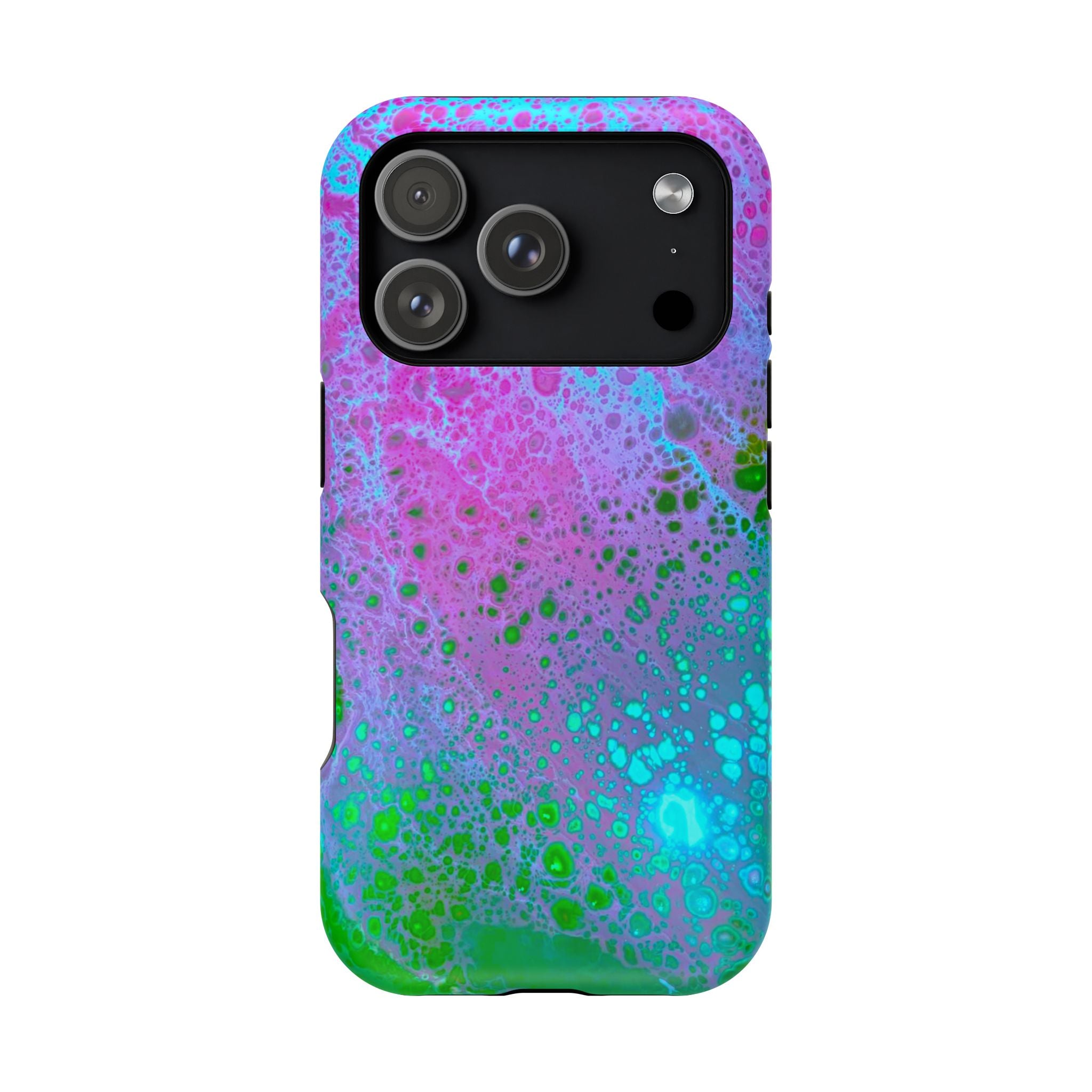 Whisper Flow MagSafe iPhone Case – Abstract Art Design, Shockproof for iPhone 14–17 Pro & Pro Max