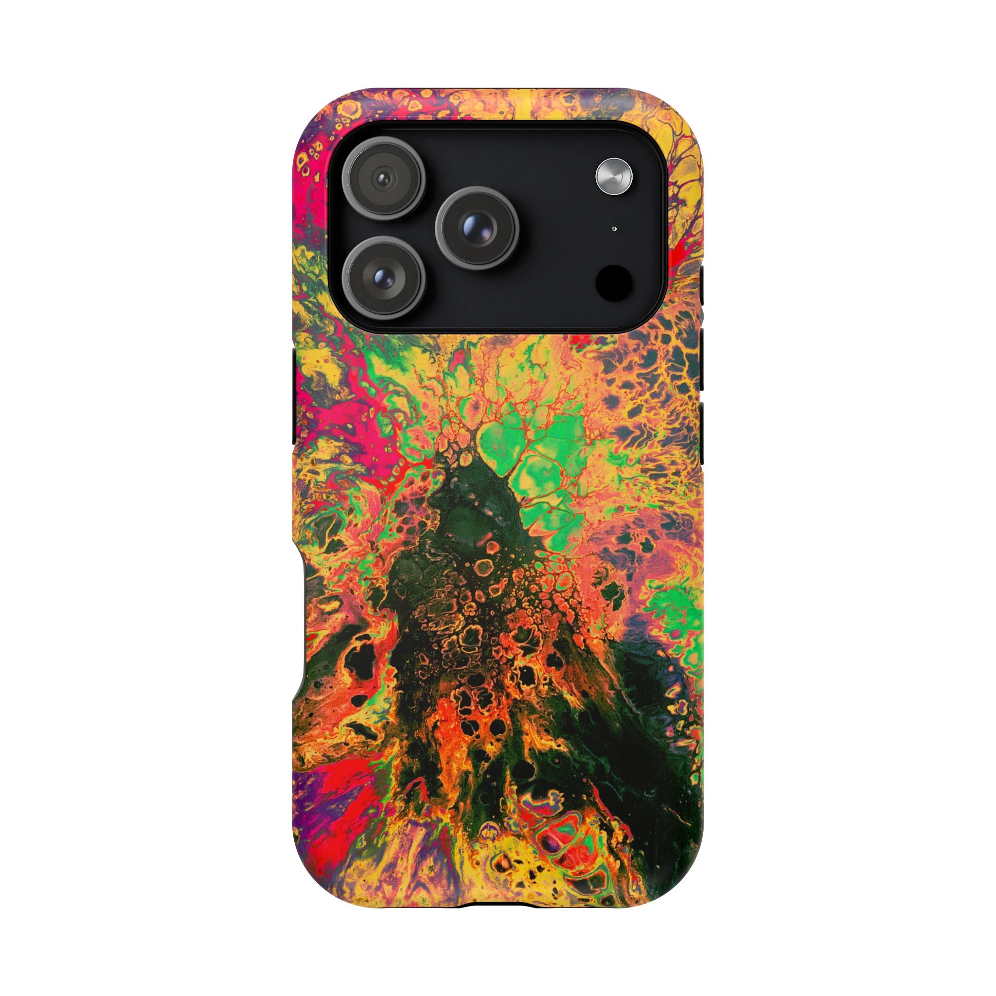 Bio Surge MagSafe iPhone Case – Abstract Art Design, Shockproof for iPhone 14–17 Pro & Pro Max