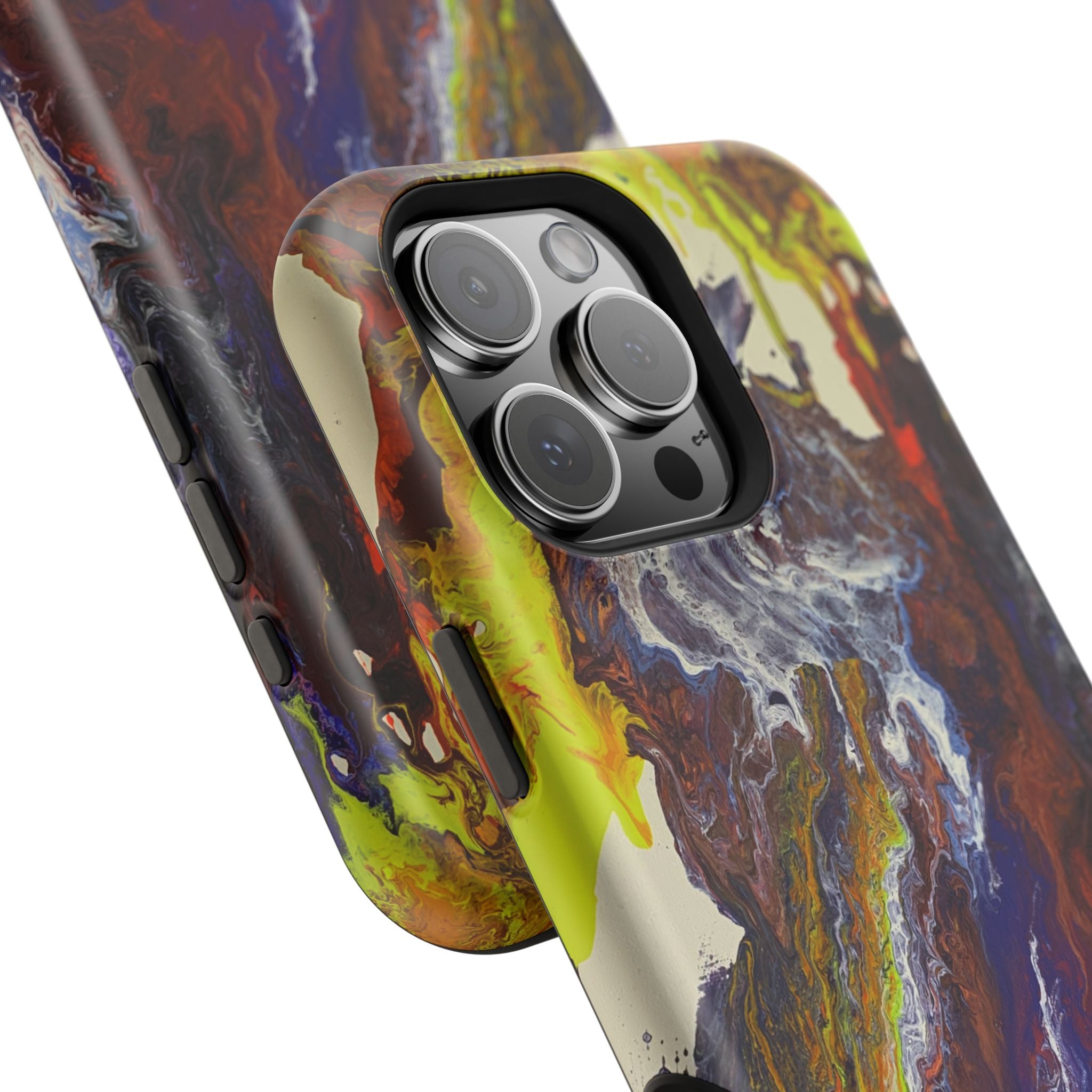 Lightwave Distortion X MagSafe iPhone Case – Abstract Art Design, Shockproof for iPhone 14–17 Pro & Pro Max