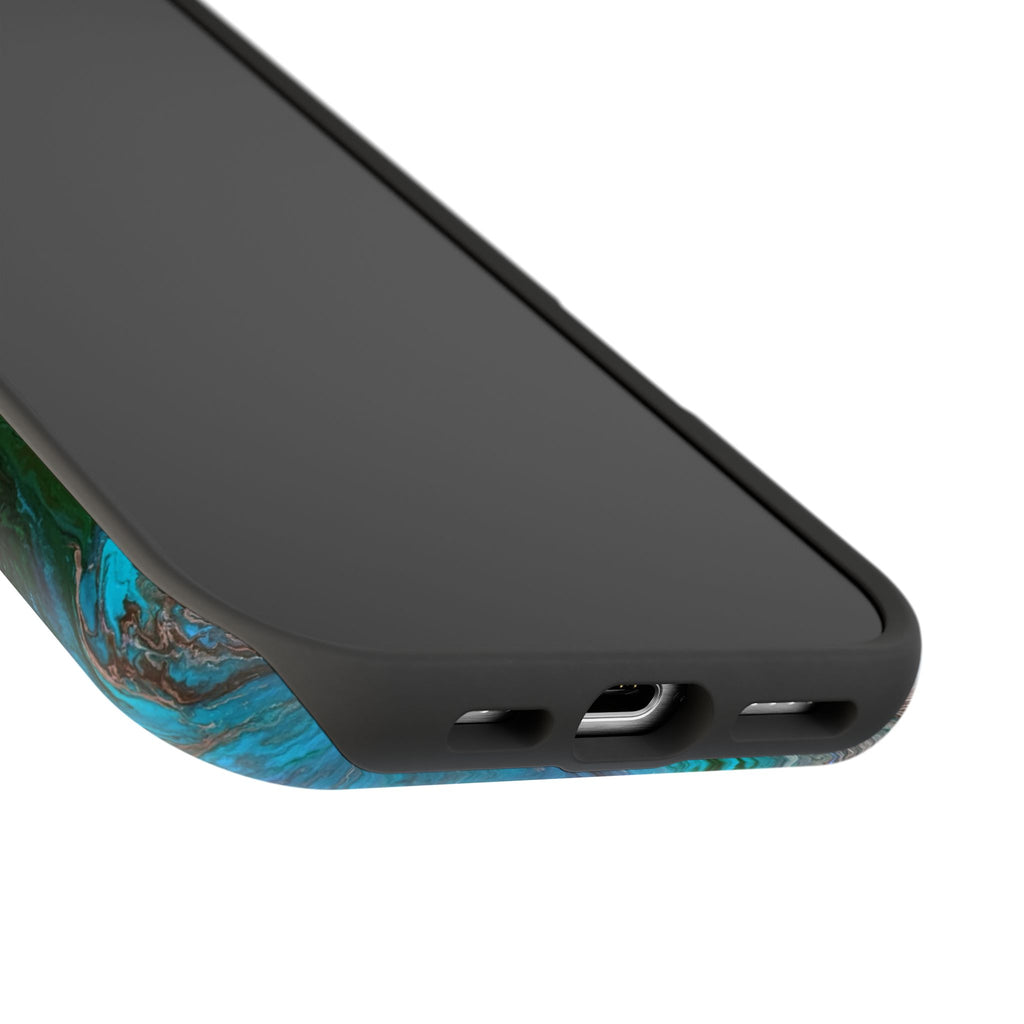 Aqua Reactor X MagSafe iPhone Case – Abstract Art Design, Shockproof for iPhone 14–17 Pro & Pro Max