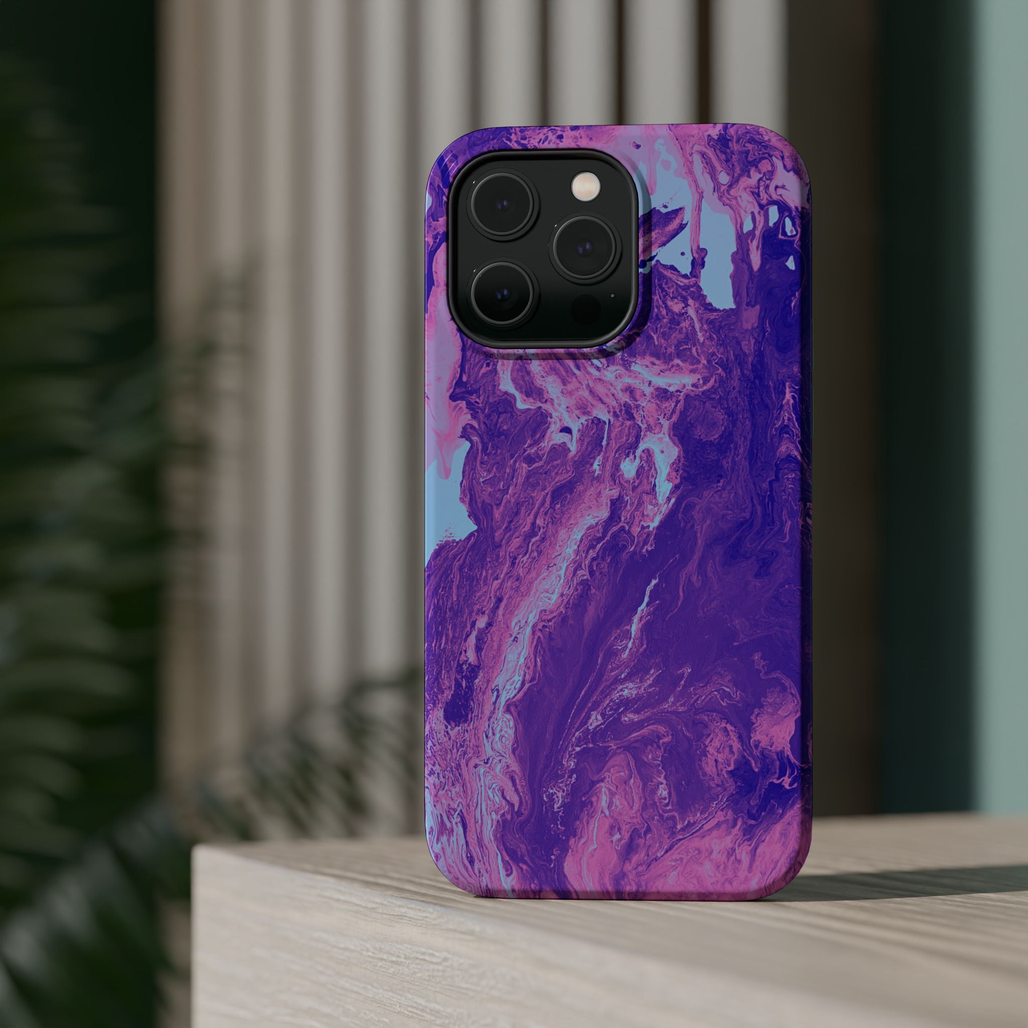 Bloom Fracture X MagSafe iPhone Case – Abstract Art Design, Shockproof for iPhone 14–17 Pro & Pro Max