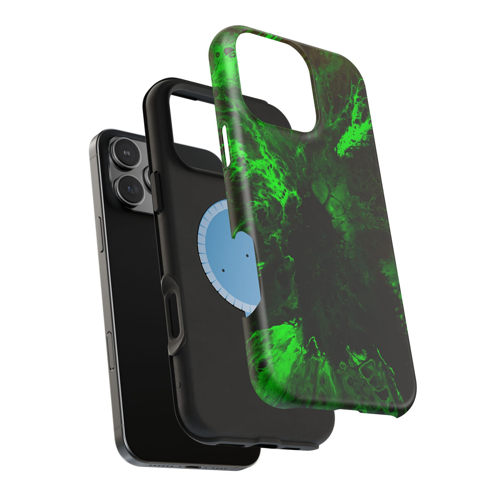 Toxic Bloom MagSafe iPhone Case – Abstract Art Design, Shockproof for iPhone 14–17 Pro & Pro Max