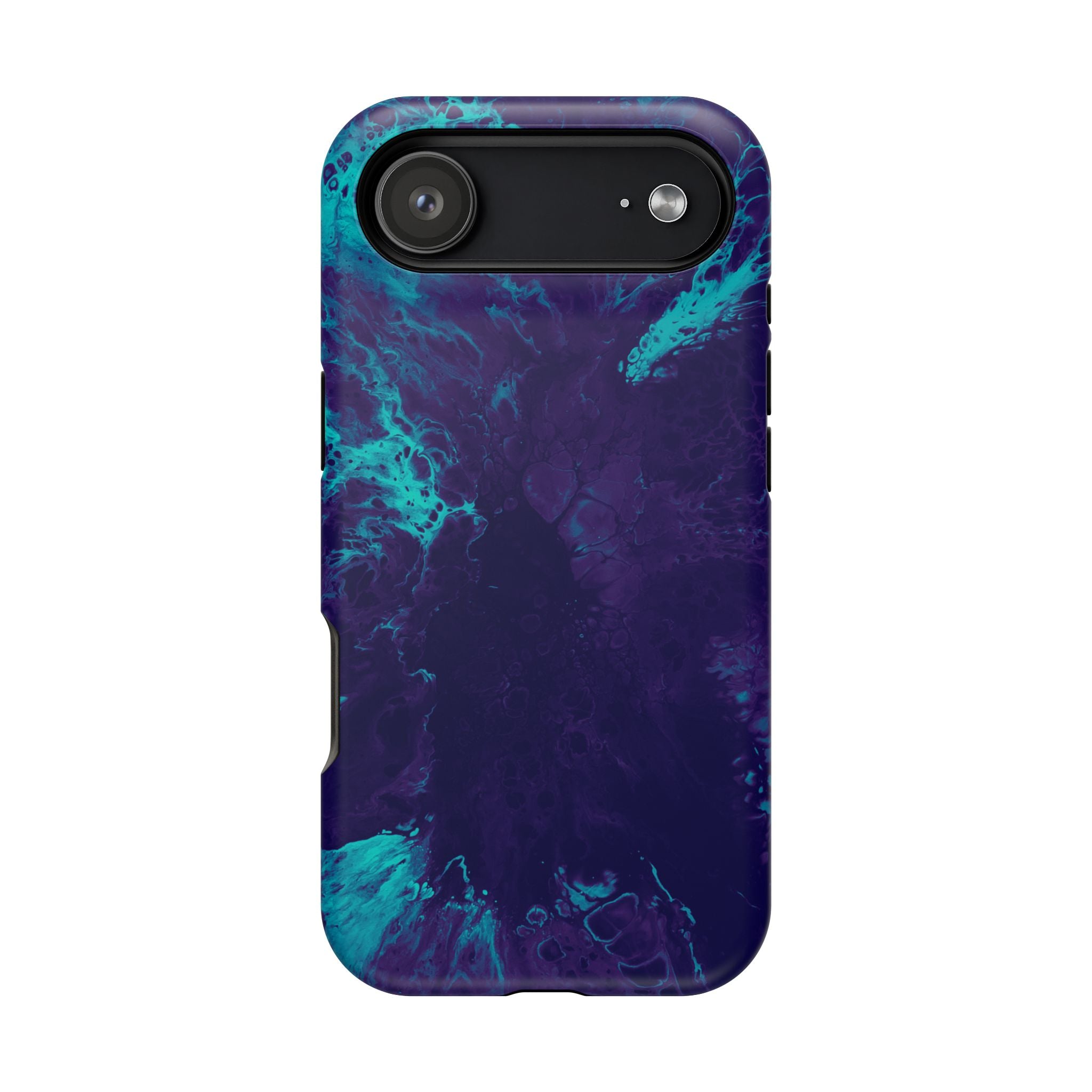 Ocean Pulse MagSafe iPhone Case – Abstract Art Design, Shockproof for iPhone 14–17 Pro & Pro Max