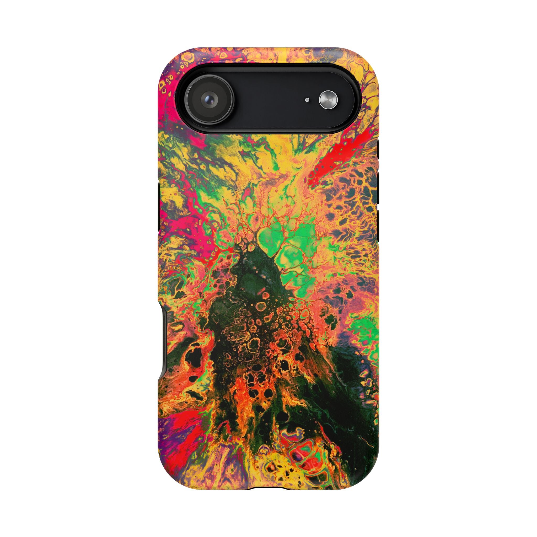 Bio Surge MagSafe iPhone Case – Abstract Art Design, Shockproof for iPhone 14–17 Pro & Pro Max
