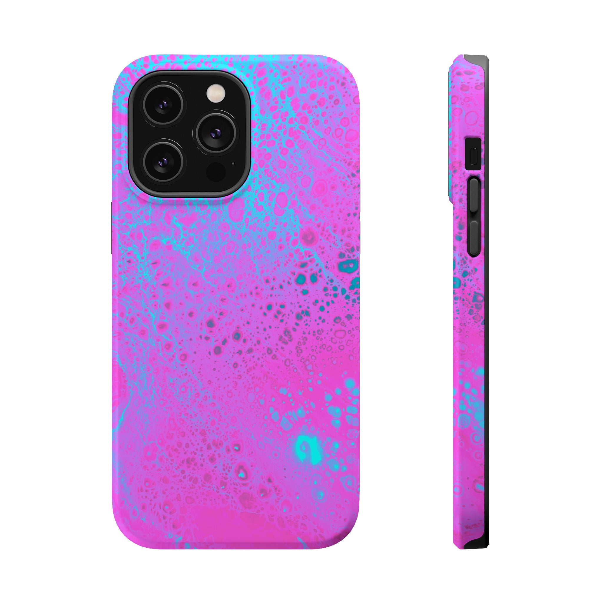 Neon Petal MagSafe iPhone Case – Abstract Art Design, Shockproof for iPhone 14–17 Pro & Pro Max