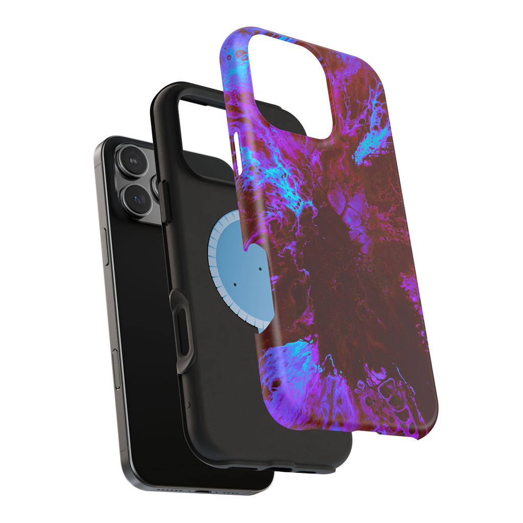 Quantum Bloom MagSafe iPhone Case – Abstract Art Design, Shockproof for iPhone 14–17 Pro & Pro Max