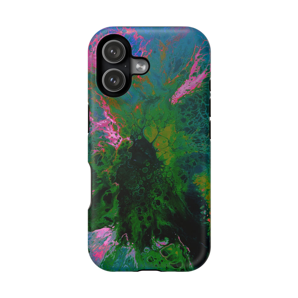 Galactic Core MagSafe iPhone Case – Abstract Art Design, Shockproof for iPhone 14–17 Pro & Pro Max