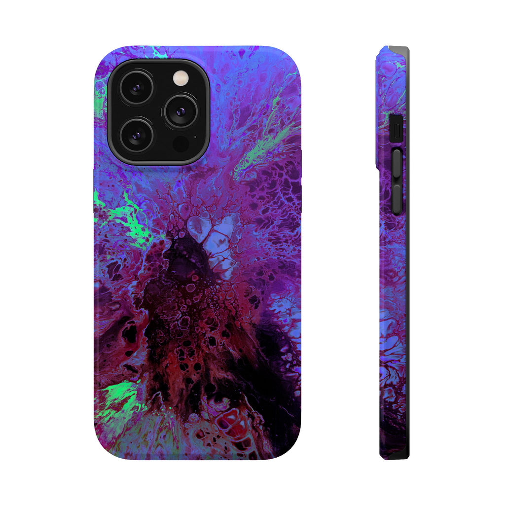 Mystic Reactor MagSafe iPhone Case – Abstract Art Design, Shockproof for iPhone 14–17 Pro & Pro Max