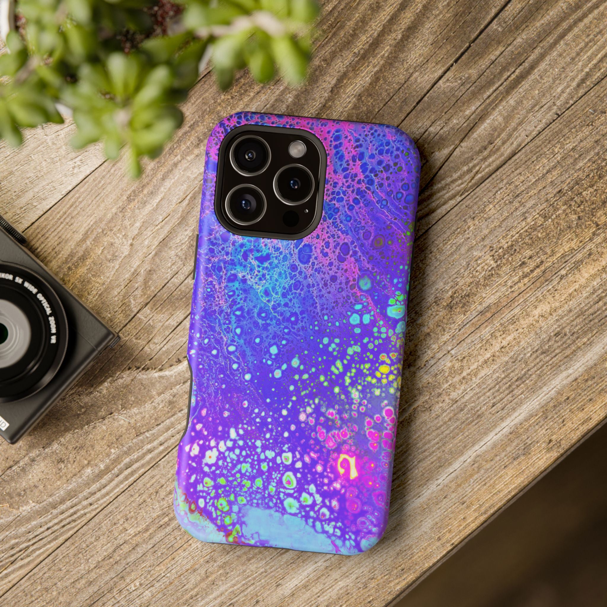 Electric Current MagSafe iPhone Case – Abstract Art Design, Shockproof for iPhone 14–17 Pro & Pro Max