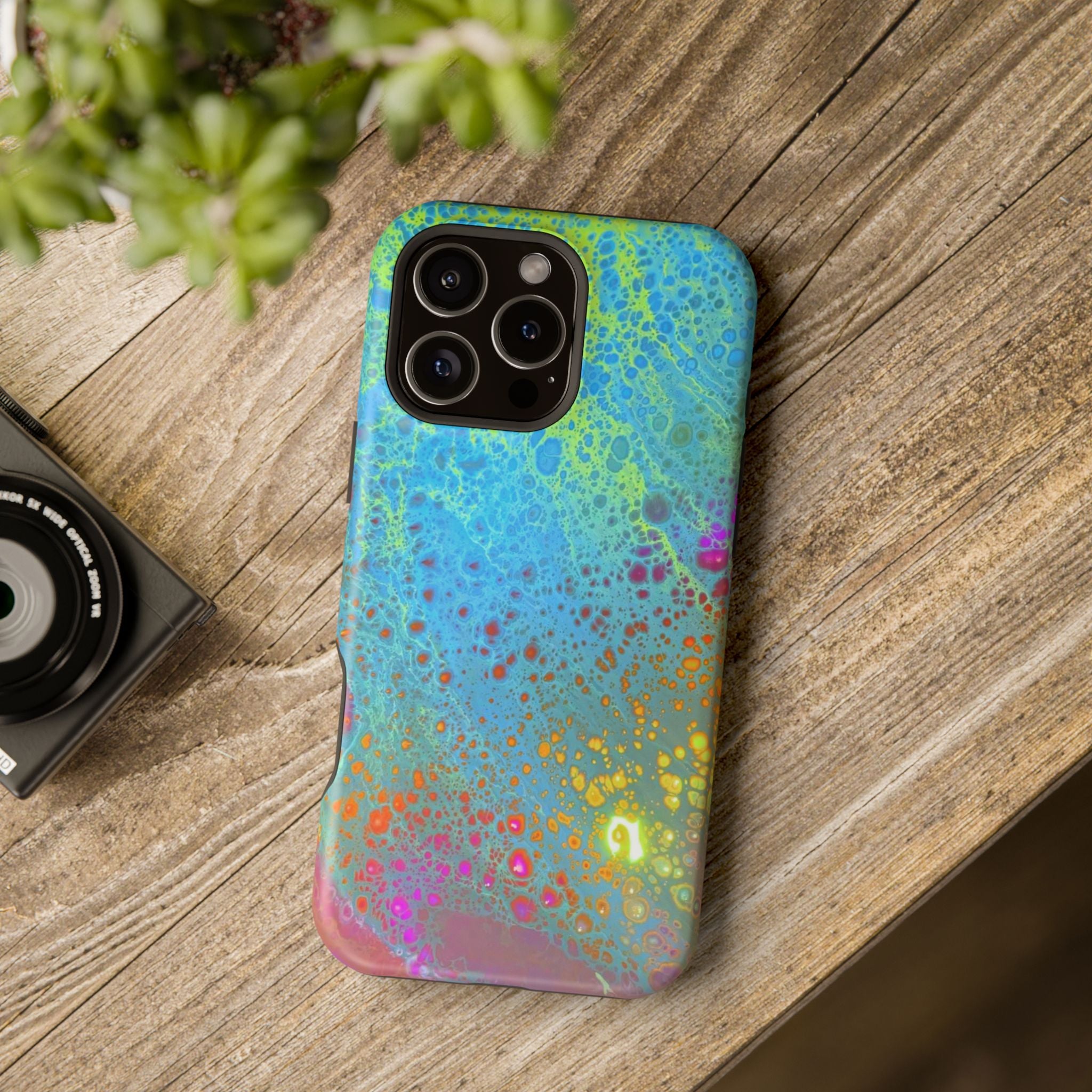 Dream Bloom MagSafe iPhone Case – Abstract Art Design, Shockproof for iPhone 14–17 Pro & Pro Max
