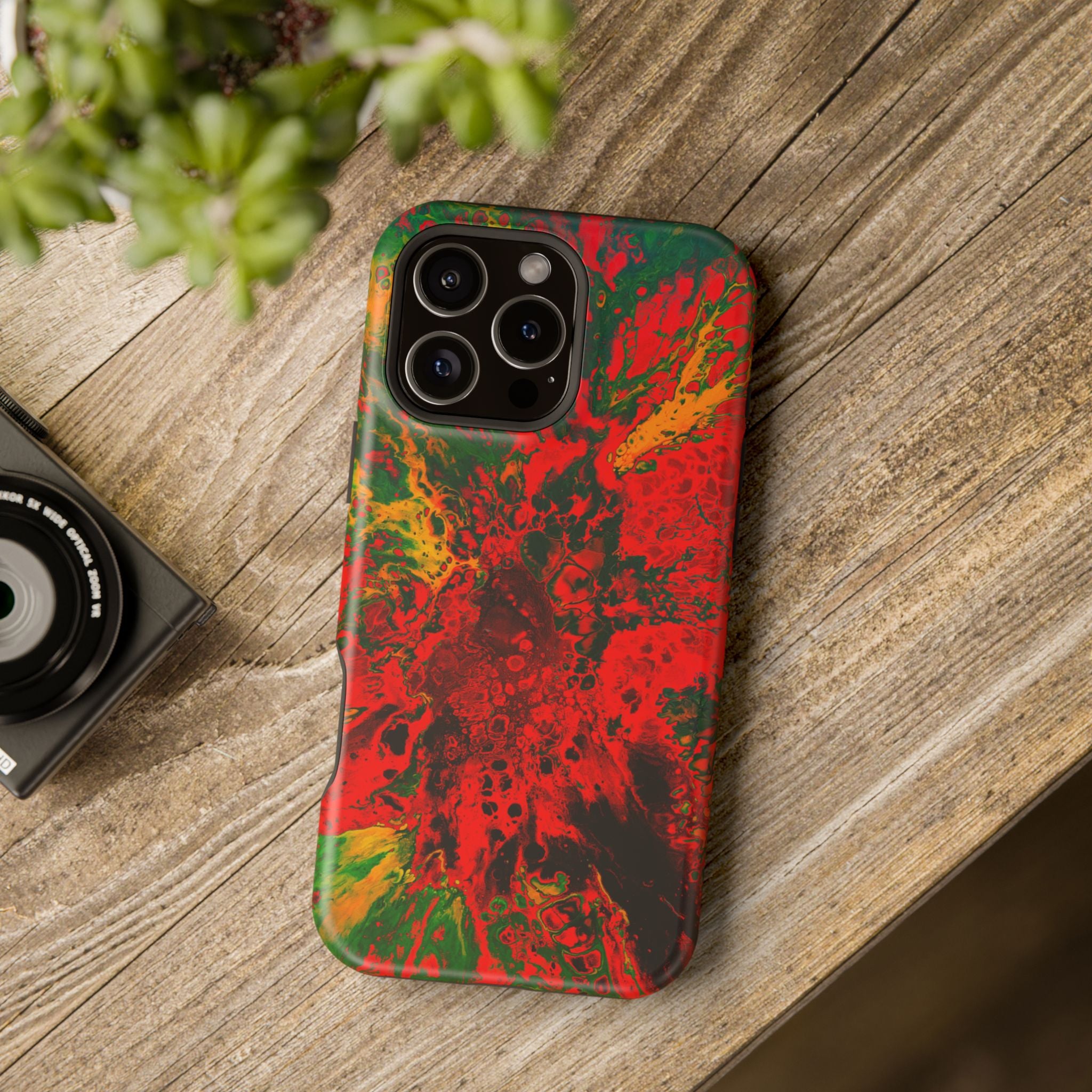 Core Meltdown MagSafe iPhone Case – Abstract Art Design, Shockproof for iPhone 14–17 Pro & Pro Max