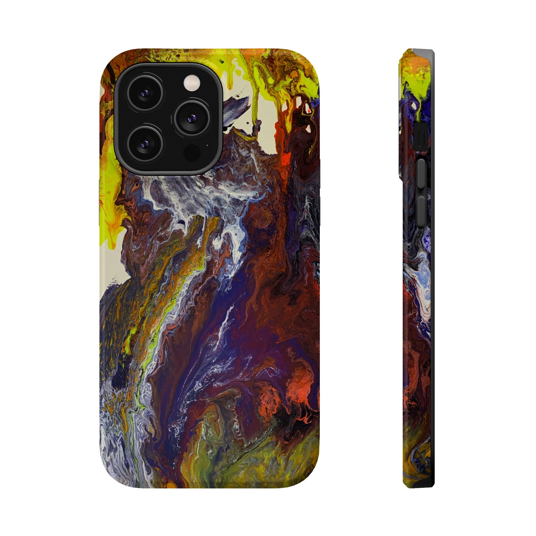 Lightwave Distortion X MagSafe iPhone Case – Abstract Art Design, Shockproof for iPhone 14–17 Pro & Pro Max