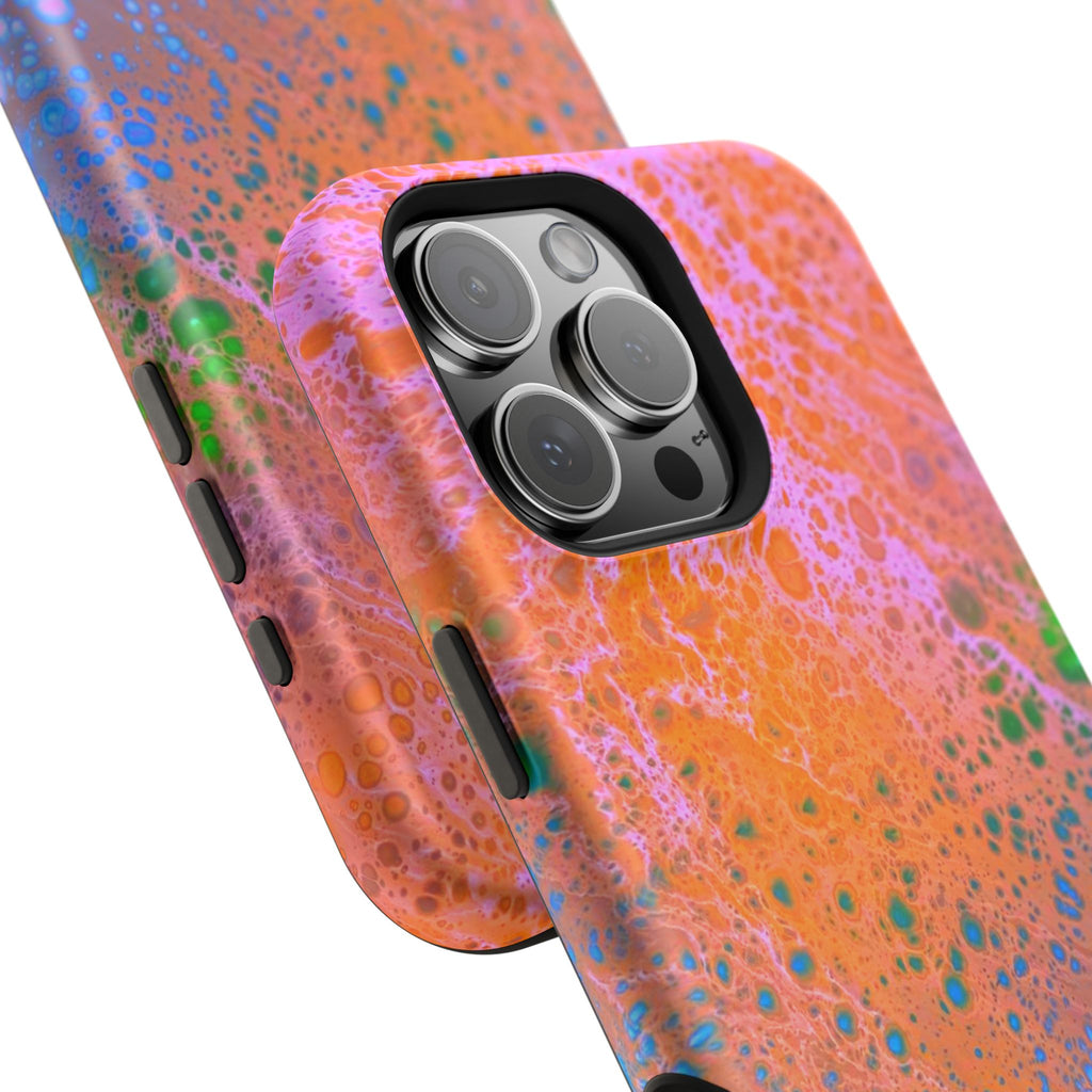 Sunflare Pulse MagSafe iPhone Case – Abstract Art Design, Shockproof for iPhone 14–17 Pro & Pro Max