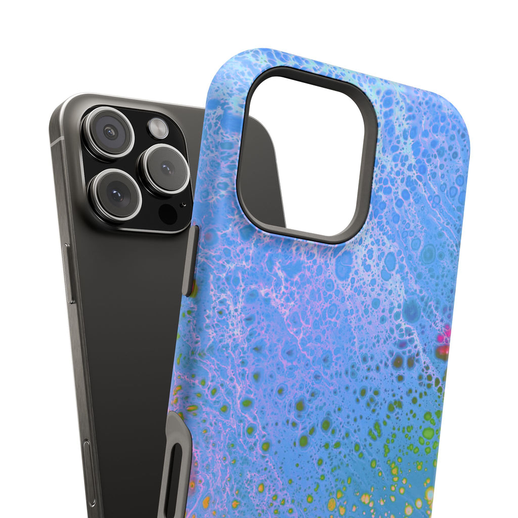 Frost Bloom MagSafe iPhone Case – Abstract Art Design, Shockproof for iPhone 14–17 Pro & Pro Max
