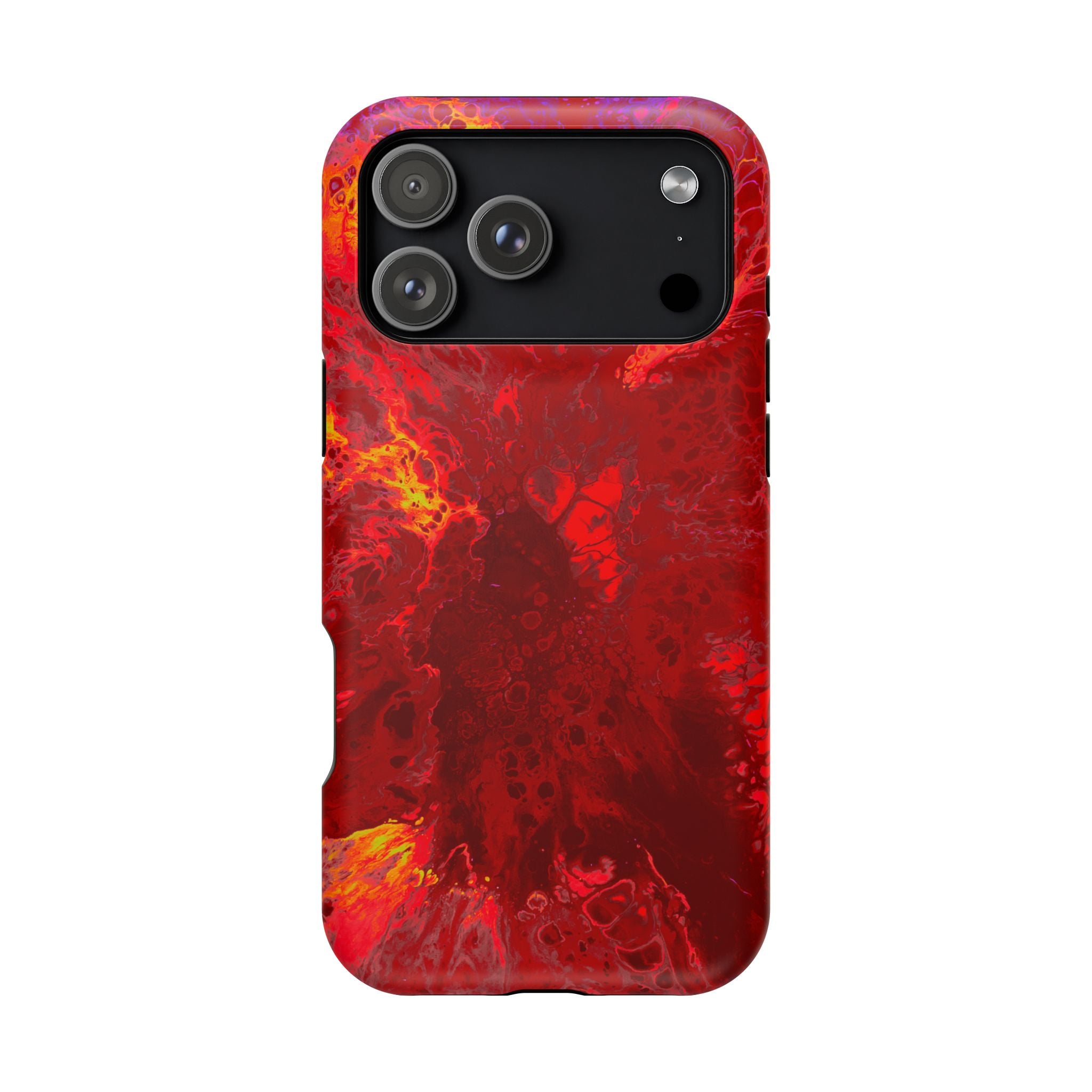 Inferno Pulse MagSafe iPhone Case – Abstract Art Design, Shockproof for iPhone 14–17 Pro & Pro Max