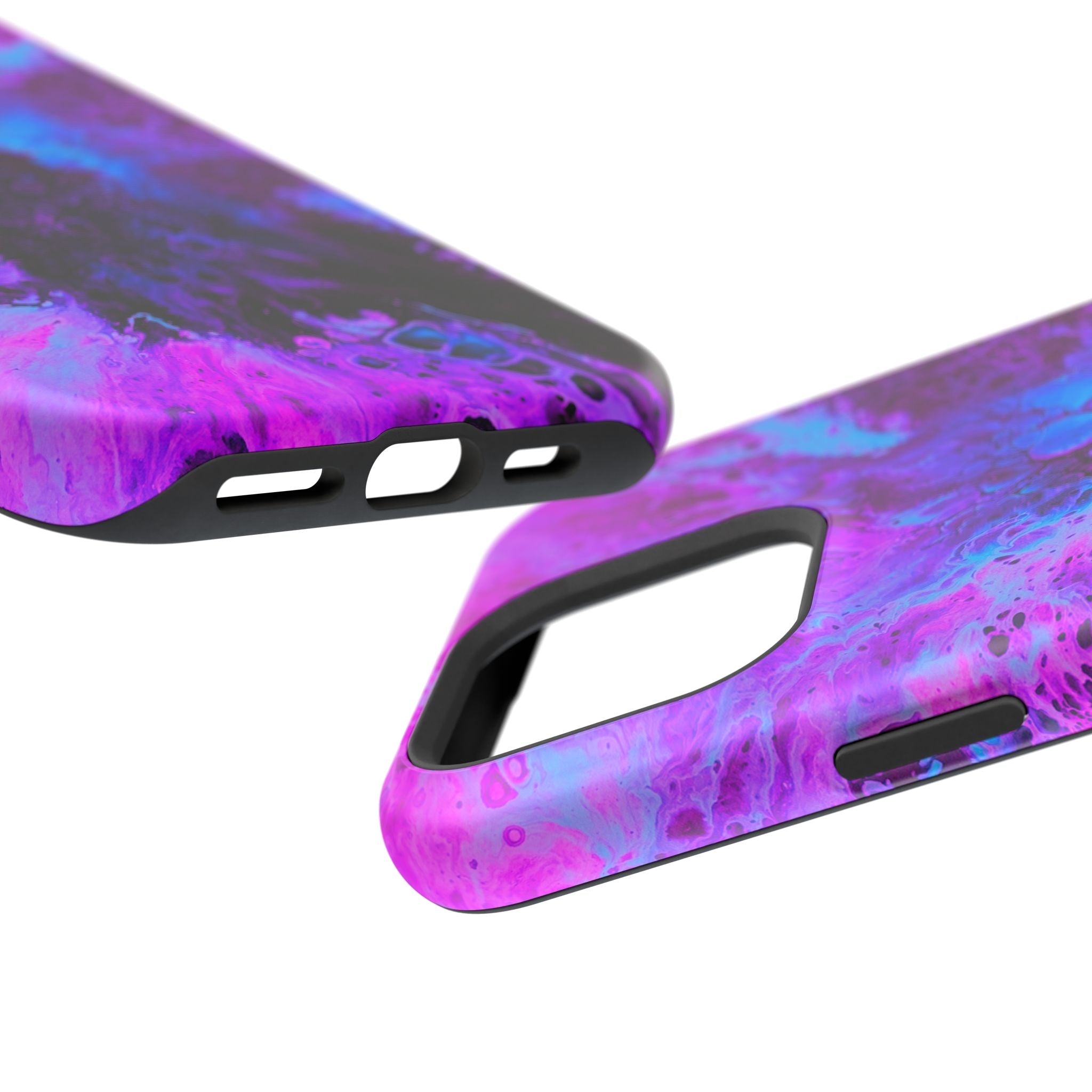 Violet Nebula MagSafe iPhone Case – Abstract Art Design, Shockproof for iPhone 14–17 Pro & Pro Max