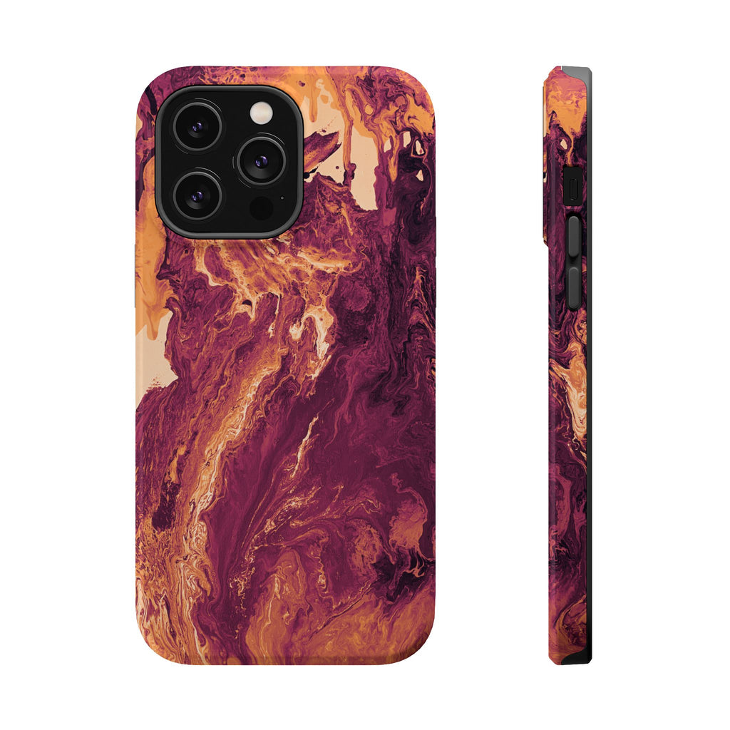 Sunburst Collapse X MagSafe iPhone Case – Abstract Art Design, Shockproof for iPhone 14–17 Pro & Pro Max