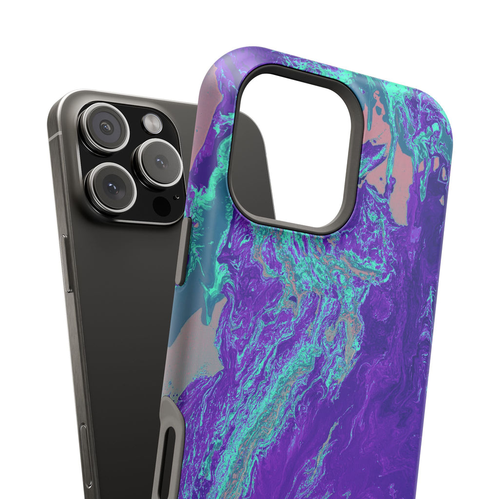 Polar Collapse X MagSafe iPhone Case – Abstract Art Design, Shockproof for iPhone 14–17 Pro & Pro Max