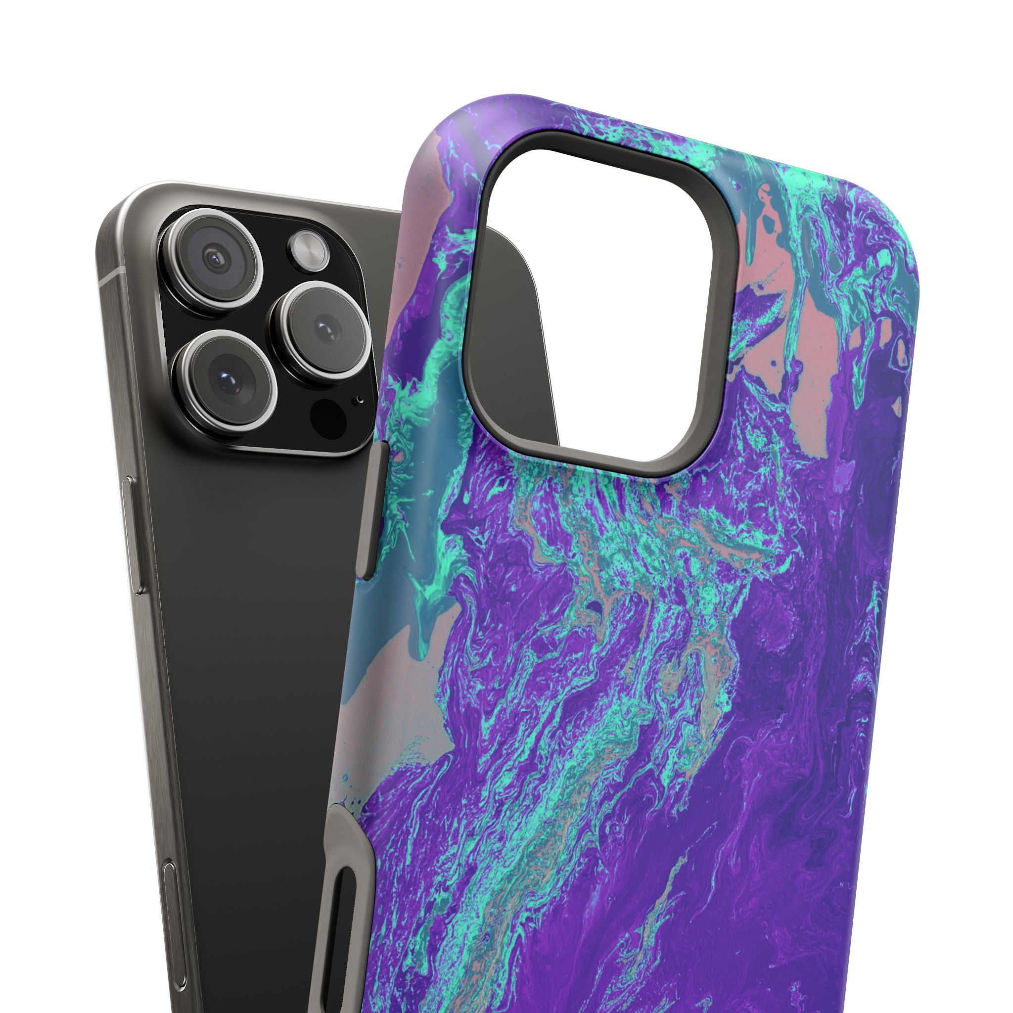 Polar Collapse X MagSafe iPhone Case – Abstract Art Design, Shockproof for iPhone 14–17 Pro & Pro Max