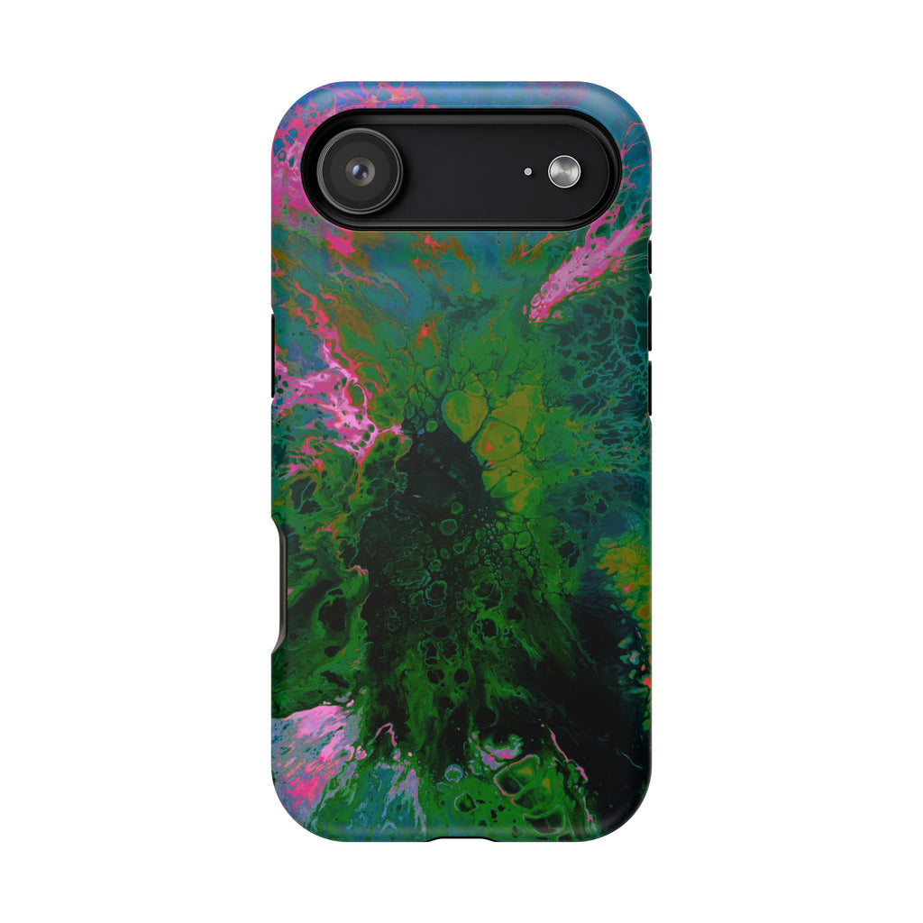 Galactic Core MagSafe iPhone Case – Abstract Art Design, Shockproof for iPhone 14–17 Pro & Pro Max