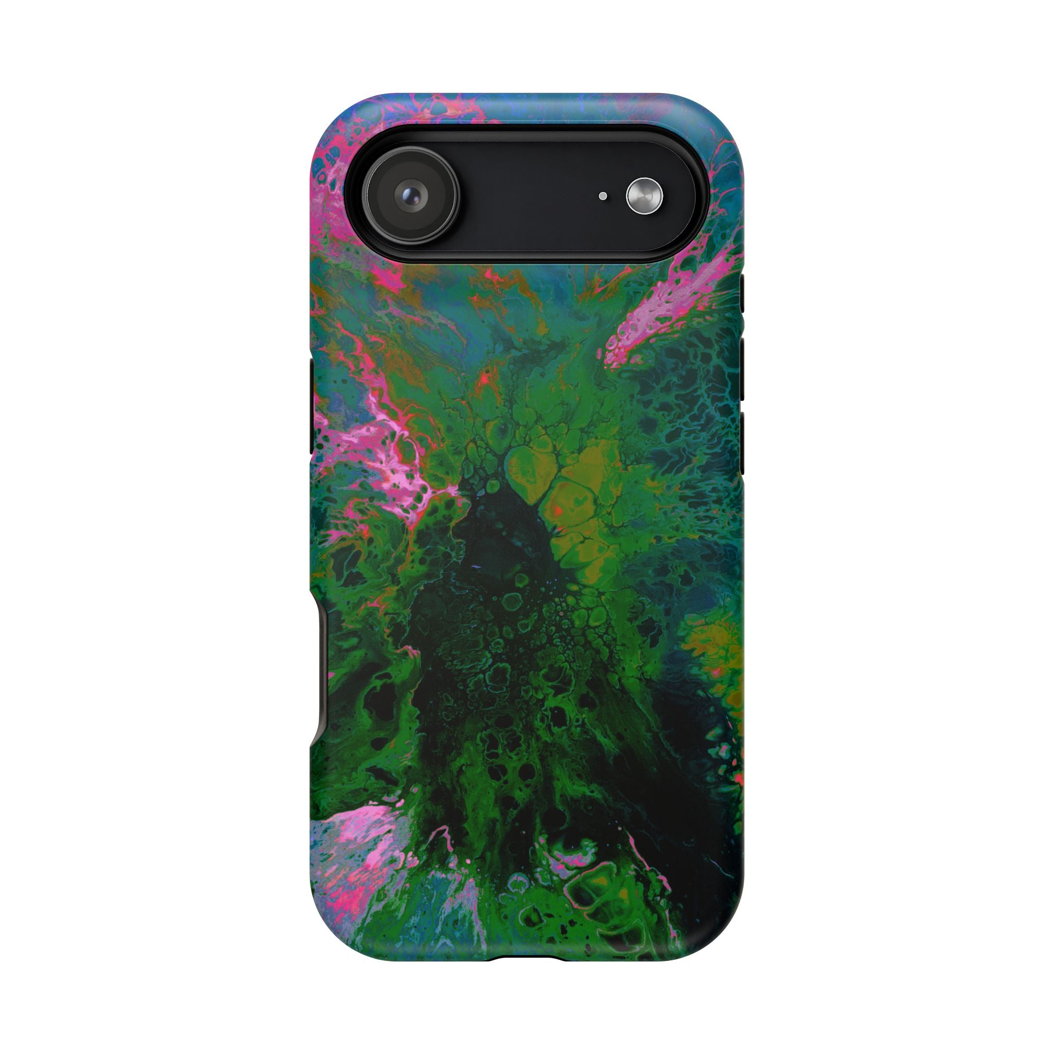 Galactic Core MagSafe iPhone Case – Abstract Art Design, Shockproof for iPhone 14–17 Pro & Pro Max