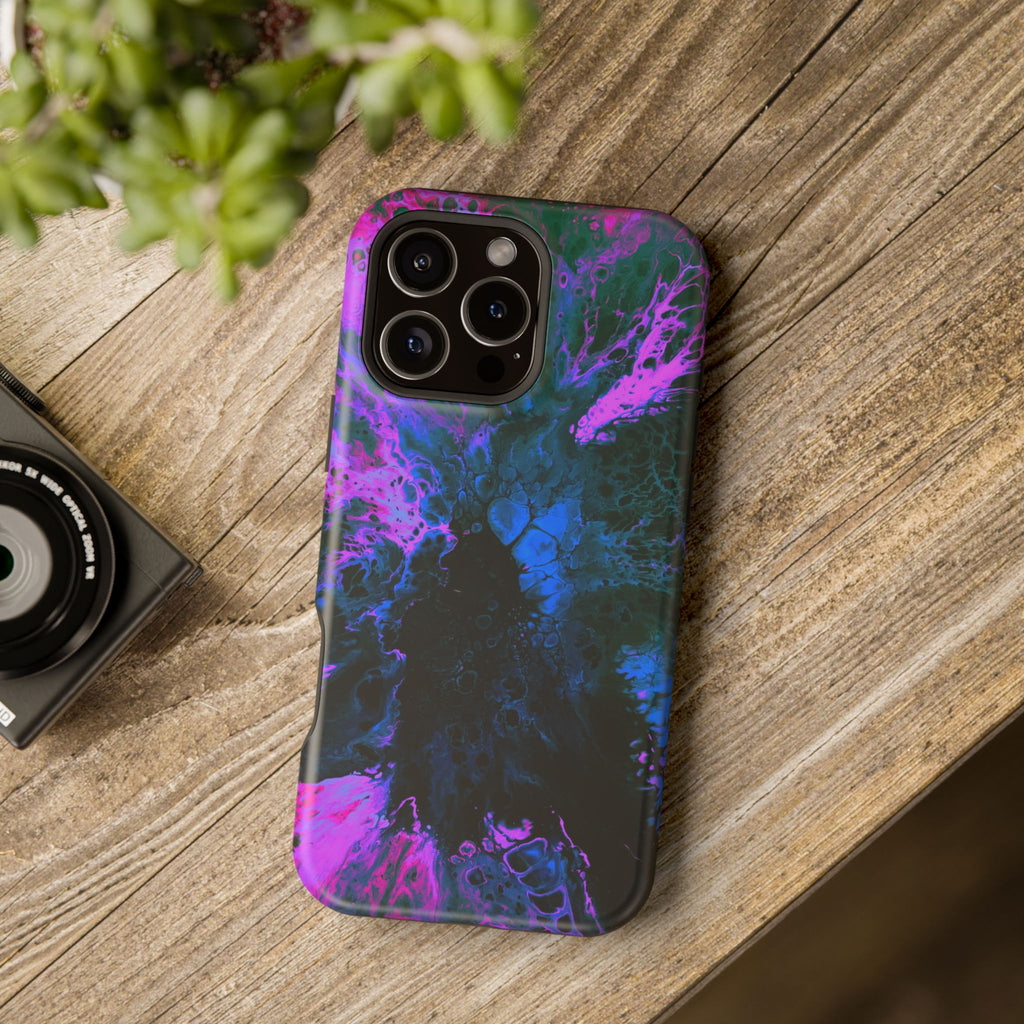 Ultraviolet Shock MagSafe iPhone Case – Abstract Art Design, Shockproof for iPhone 14–17 Pro & Pro Max