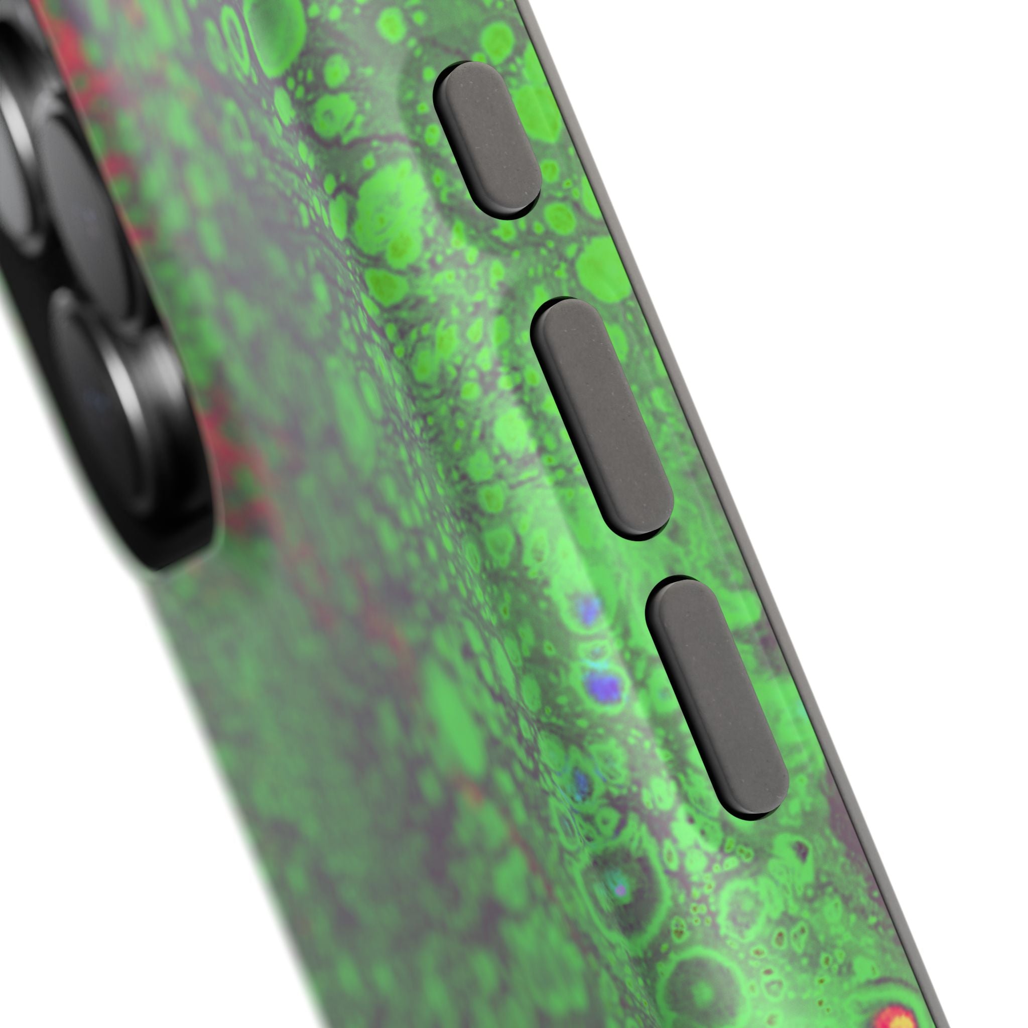 Toxic Pulse MagSafe iPhone Case – Abstract Art Design, Shockproof for iPhone 14–17 Pro & Pro Max