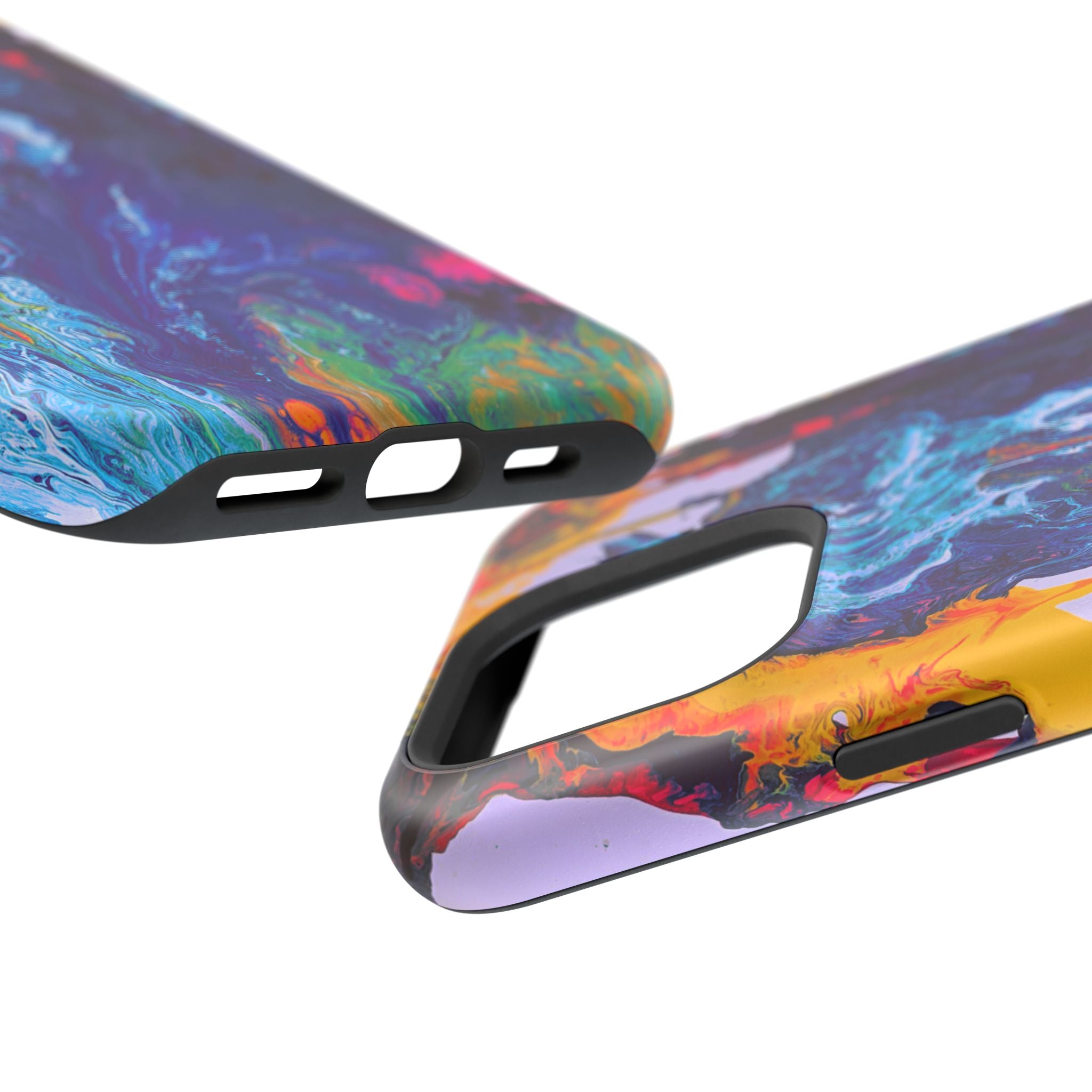 Wave Distortion X MagSafe iPhone Case – Abstract Art Design, Shockproof for iPhone 14–17 Pro & Pro Max
