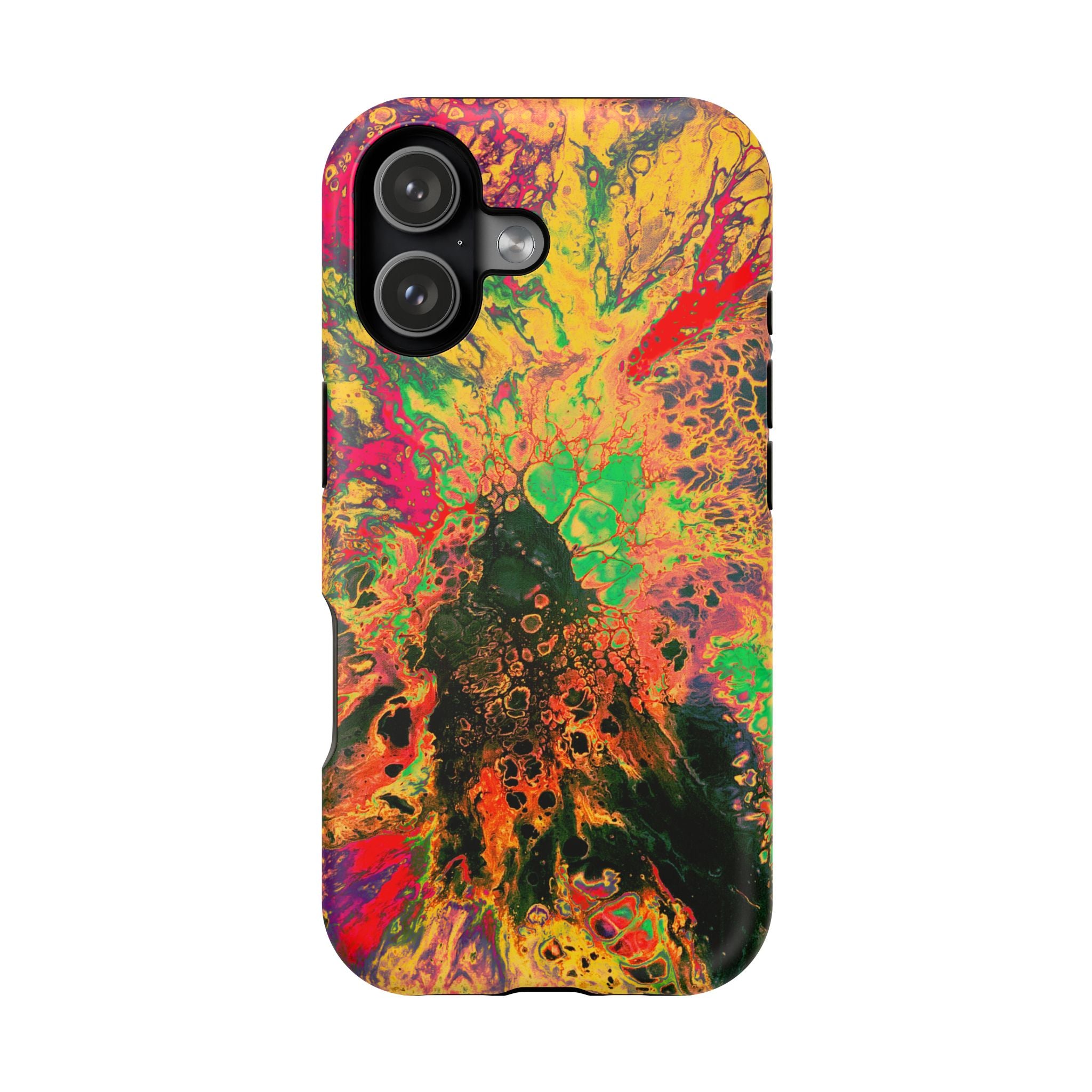 Bio Surge MagSafe iPhone Case – Abstract Art Design, Shockproof for iPhone 14–17 Pro & Pro Max