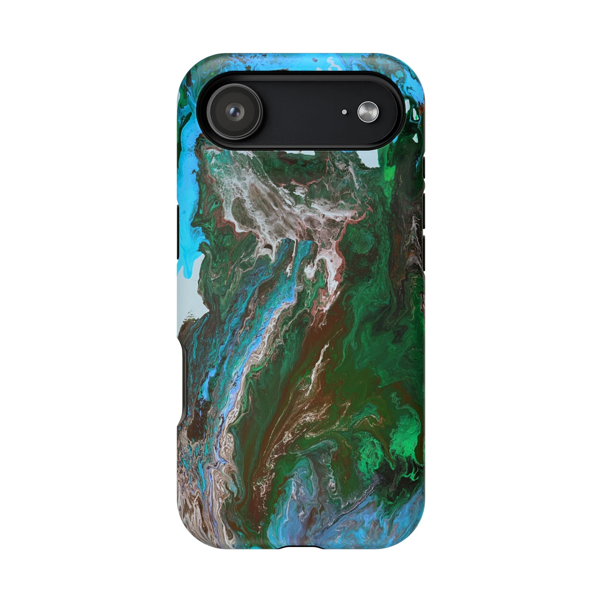Aqua Reactor X MagSafe iPhone Case – Abstract Art Design, Shockproof for iPhone 14–17 Pro & Pro Max