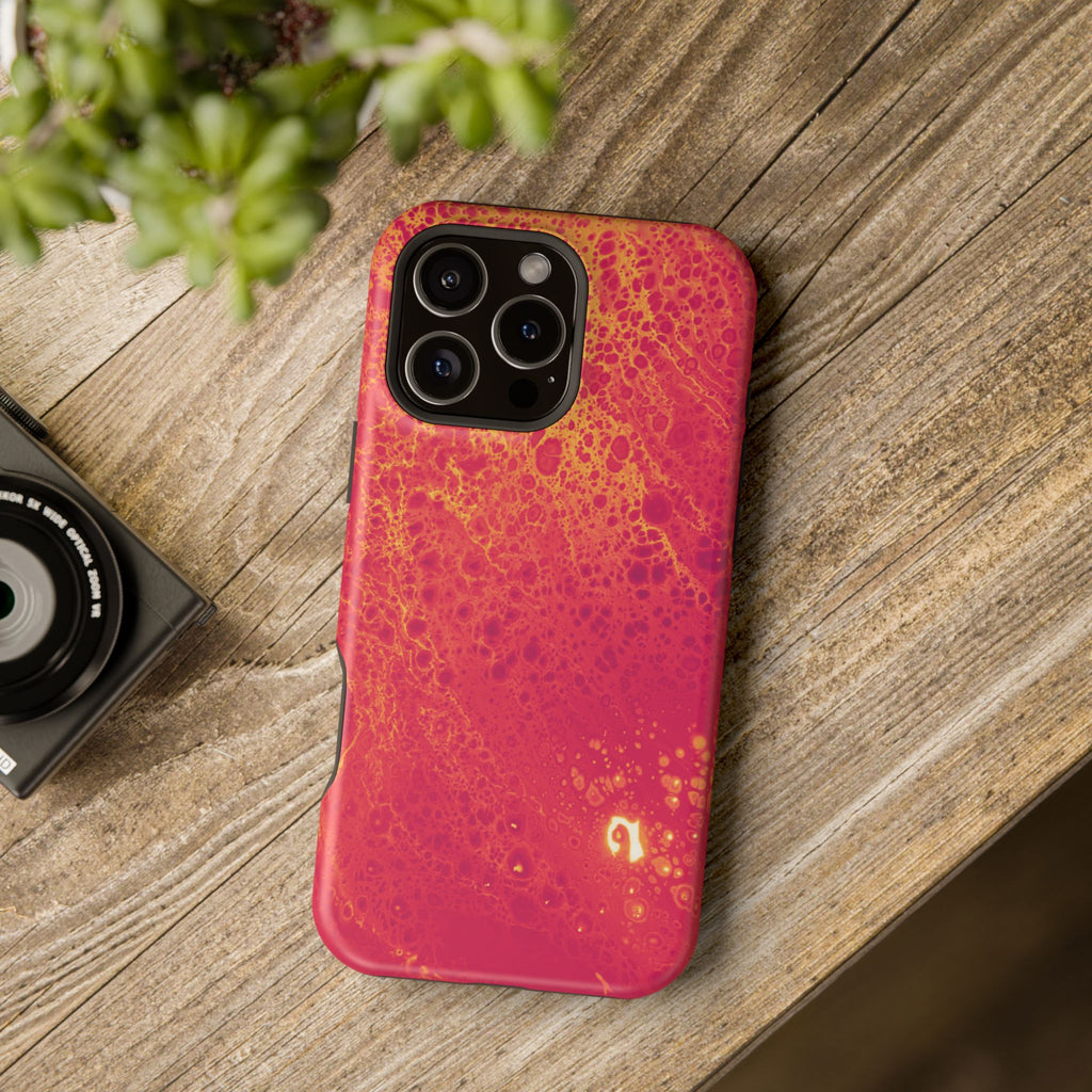 Solar Bloom MagSafe iPhone Case – Abstract Art Design, Shockproof for iPhone 14–17 Pro & Pro Max