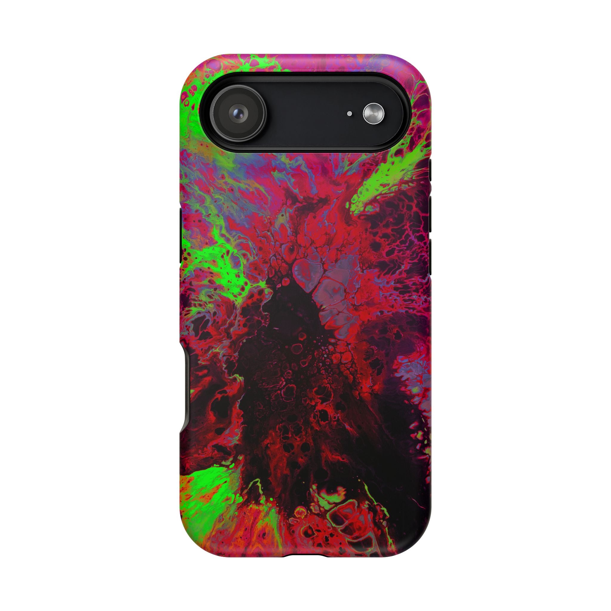 Toxic Flux MagSafe iPhone Case – Abstract Art Design, Shockproof for iPhone 14–17 Pro & Pro Max