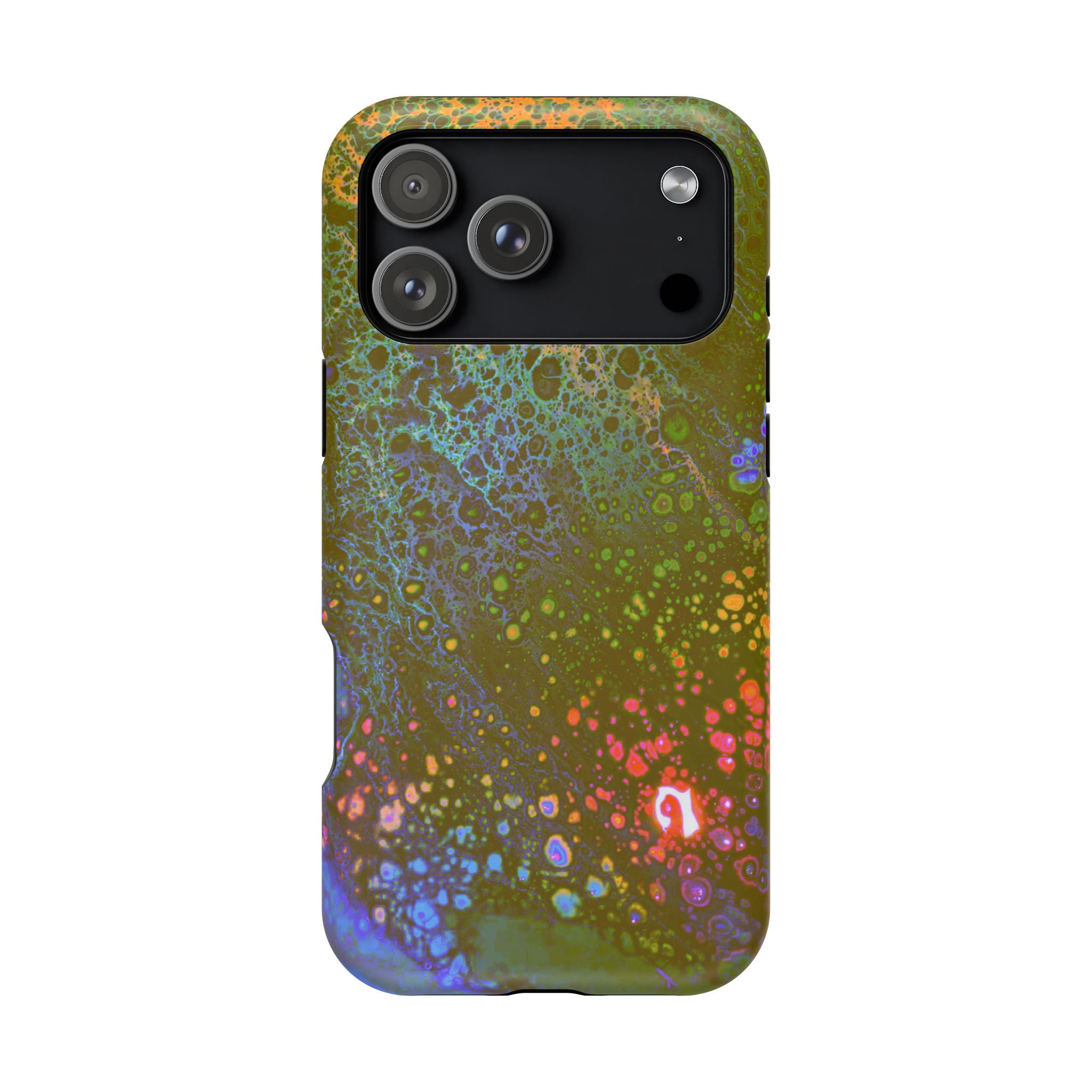 Chromatic Pulse MagSafe iPhone Case – Abstract Art Design, Shockproof for iPhone 14–17 Pro & Pro Max
