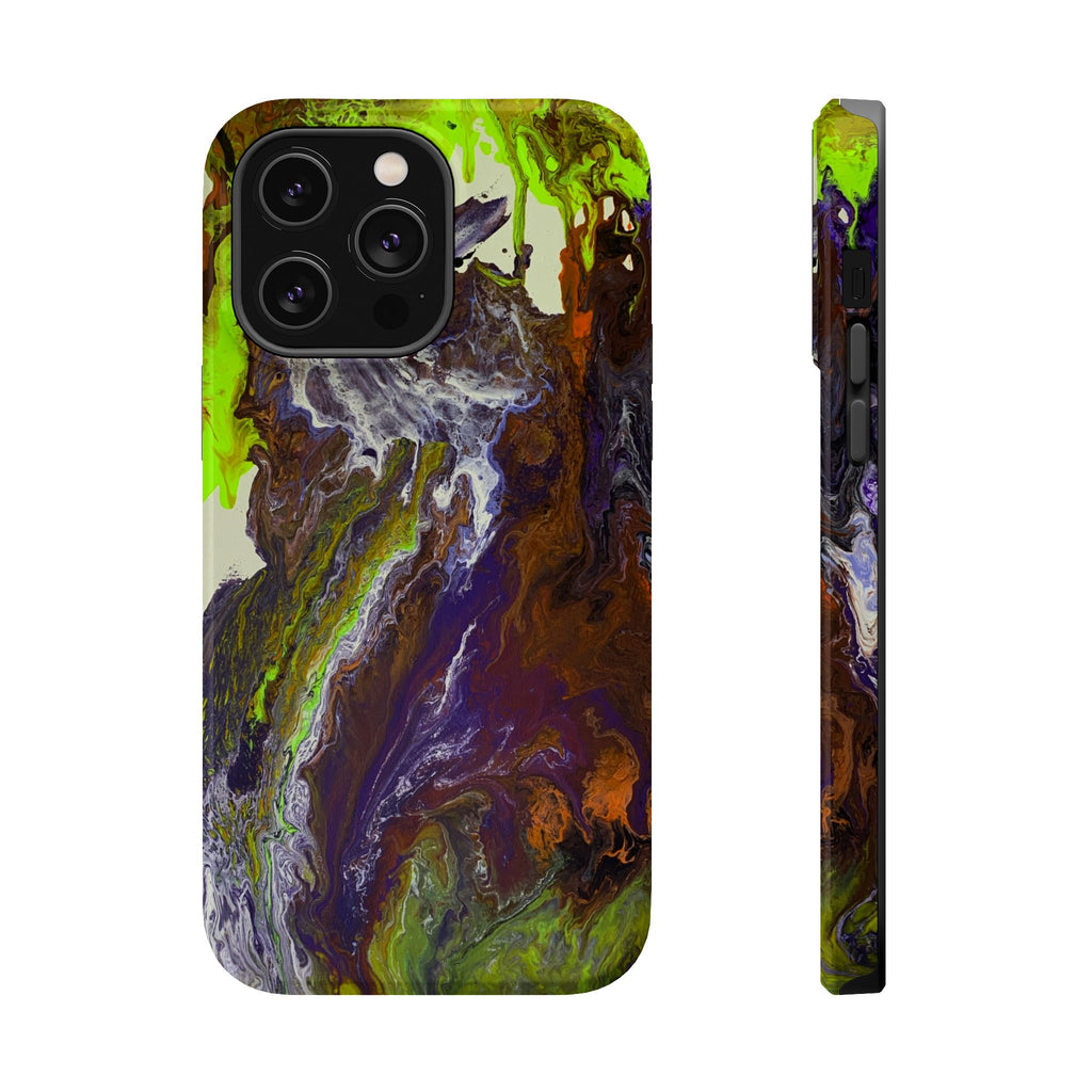 Aurora Bloom X MagSafe iPhone Case – Abstract Art Design, Shockproof for iPhone 14–17 Pro & Pro Max
