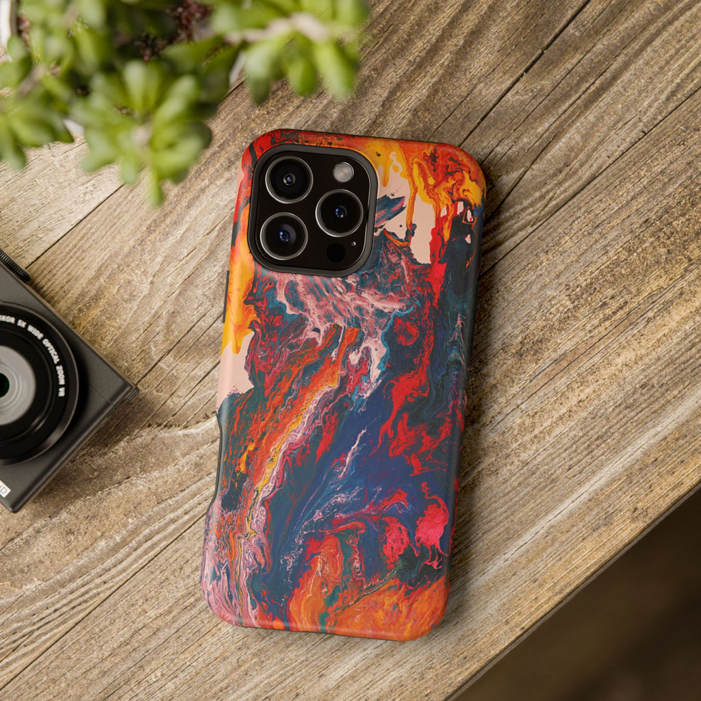Heatcore X MagSafe iPhone Case – Abstract Art Design, Shockproof for iPhone 14–17 Pro & Pro Max