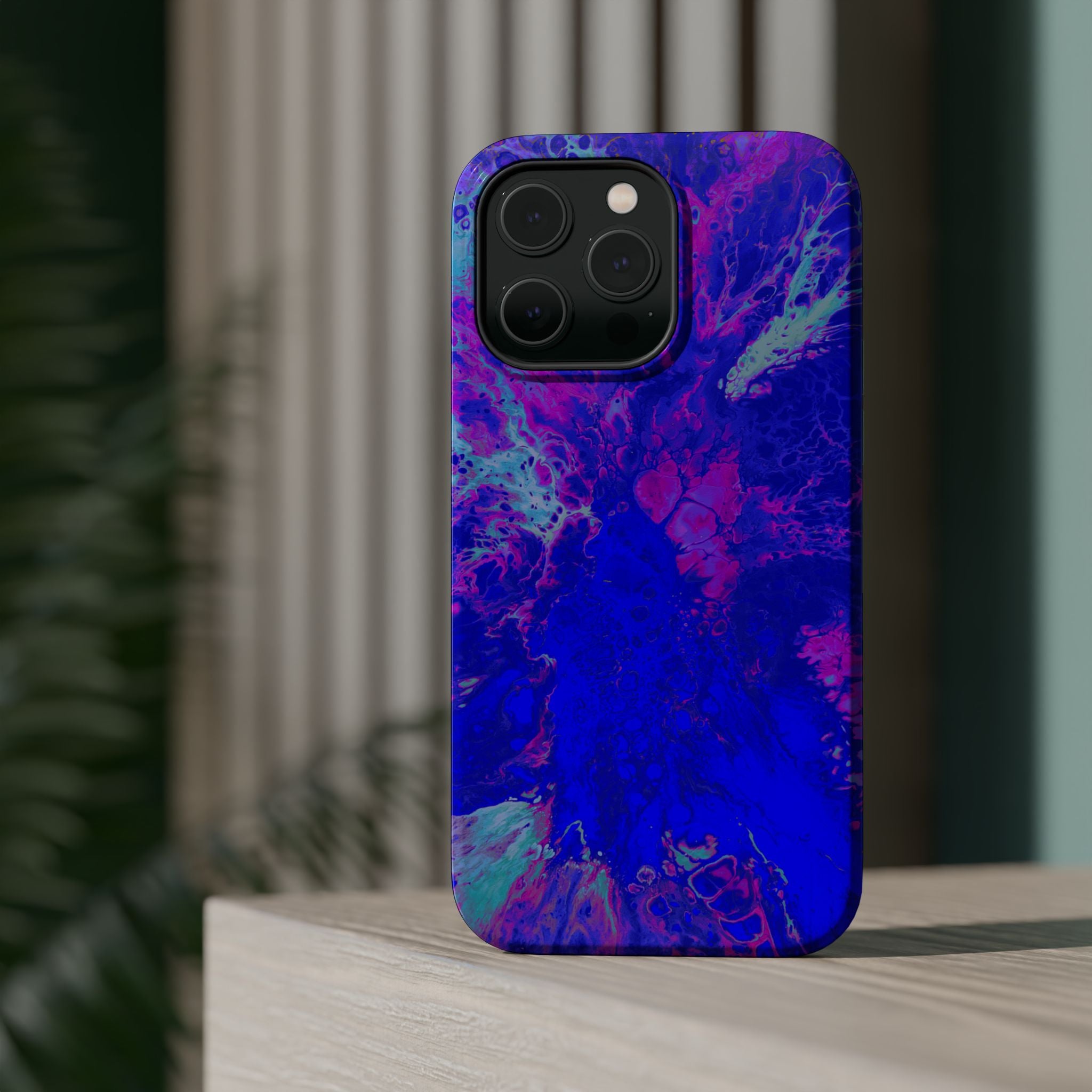 Electric Current MagSafe iPhone Case – Abstract Art Design, Shockproof for iPhone 14–17 Pro & Pro Max