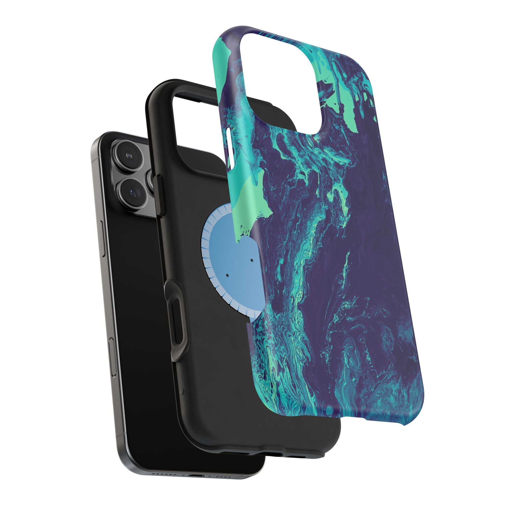 Ocean Collapse X MagSafe iPhone Case – Abstract Art Design, Shockproof for iPhone 14–17 Pro & Pro Max