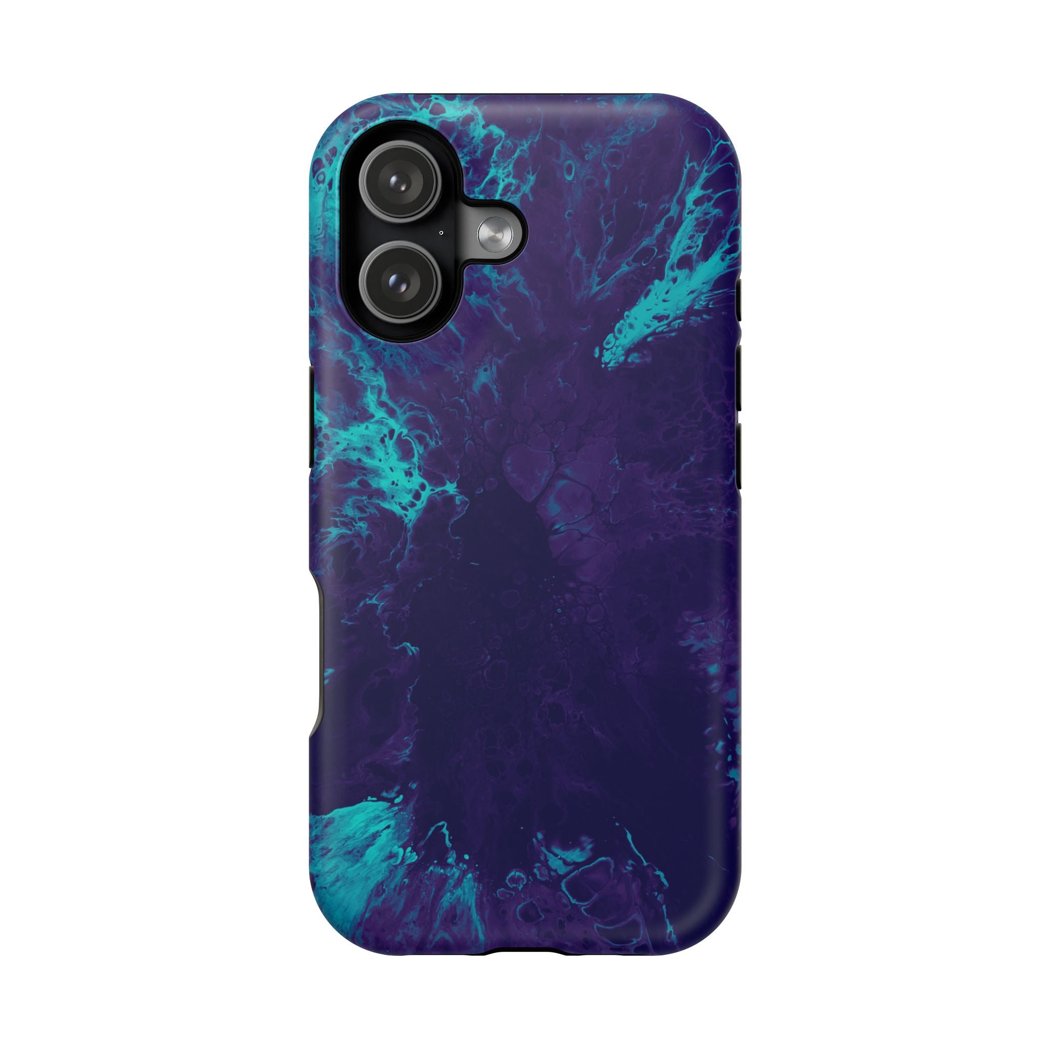 Ocean Pulse MagSafe iPhone Case – Abstract Art Design, Shockproof for iPhone 14–17 Pro & Pro Max