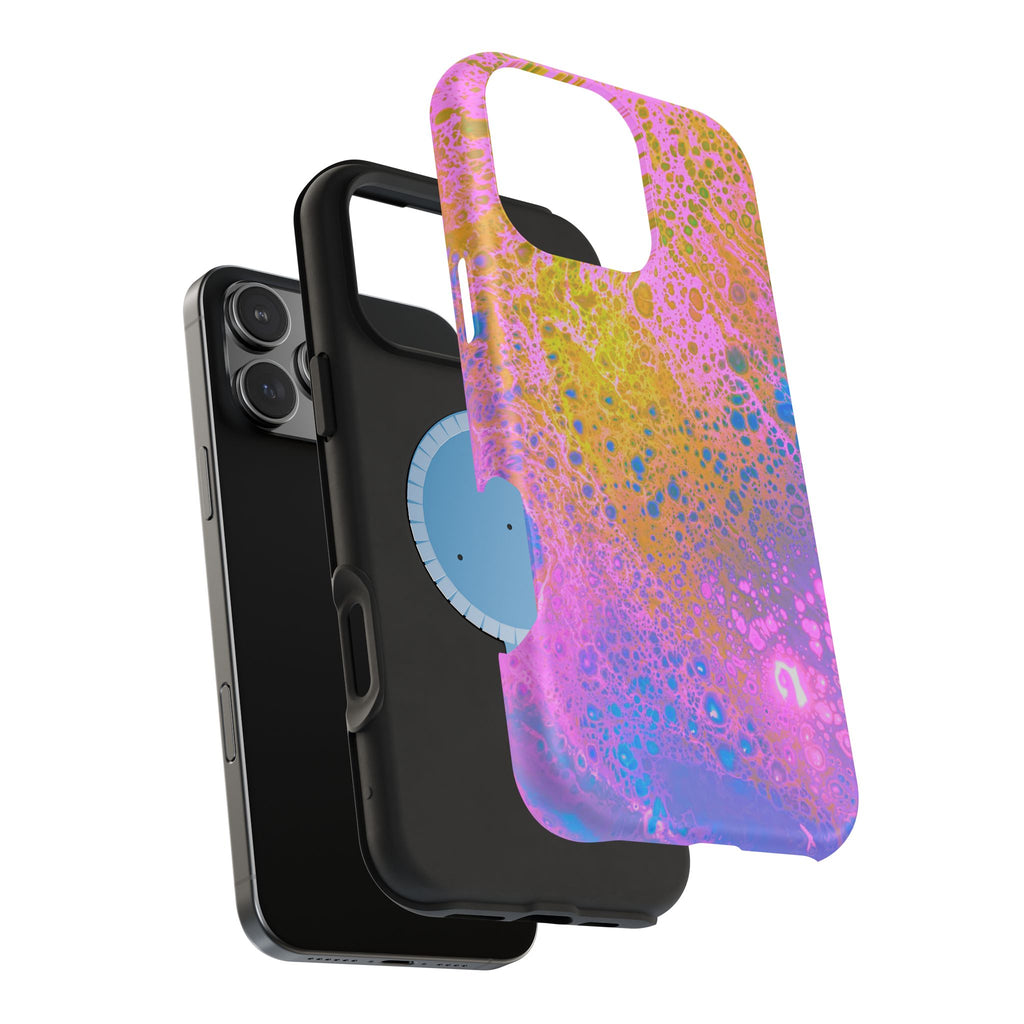 Spectral Distortion MagSafe iPhone Case – Abstract Art Design, Shockproof for iPhone 14–17 Pro & Pro Max