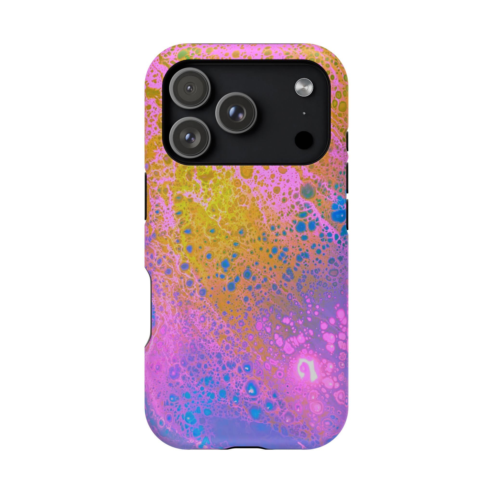 Spectral Distortion MagSafe iPhone Case – Abstract Art Design, Shockproof for iPhone 14–17 Pro & Pro Max