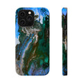 Cobalt Overdrive X MagSafe iPhone Case – Abstract Art Design, Shockproof for iPhone 14–17 Pro & Pro Max