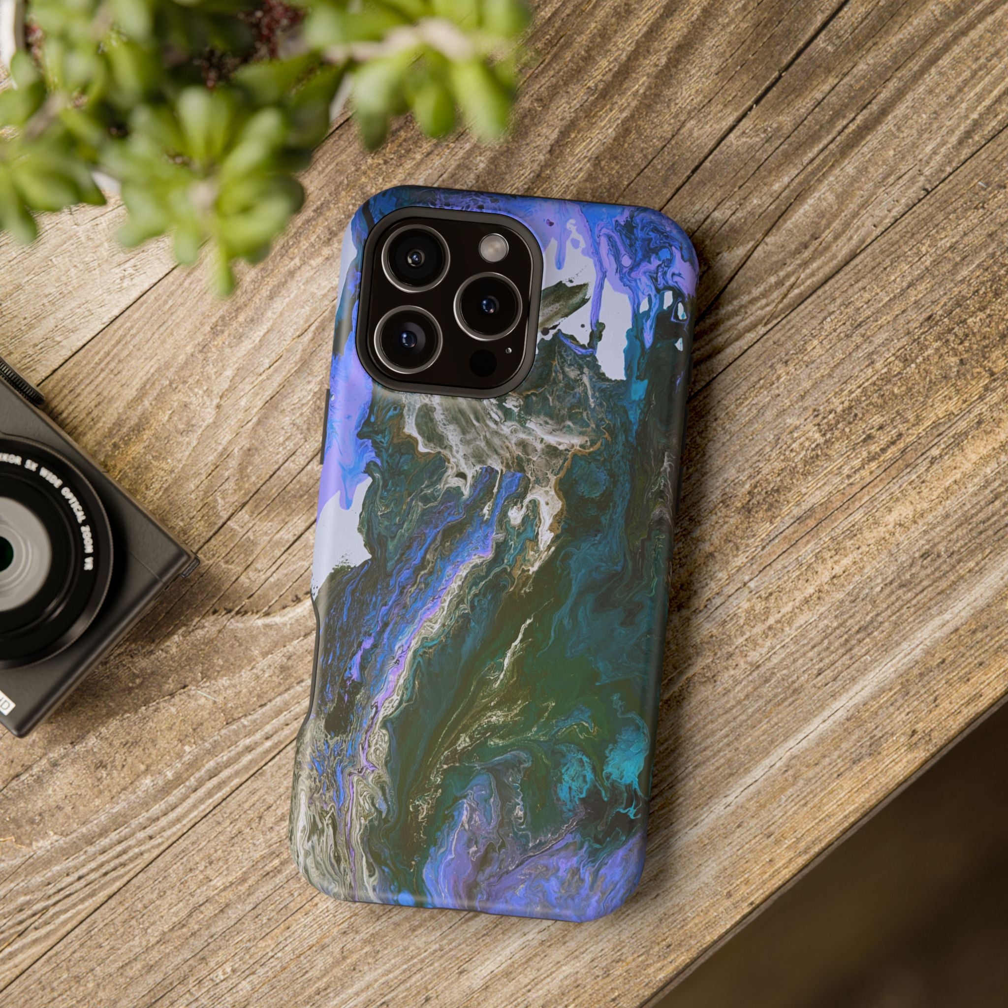 Liquid Depth X MagSafe iPhone Case – Abstract Art Design, Shockproof for iPhone 14–17 Pro & Pro Max