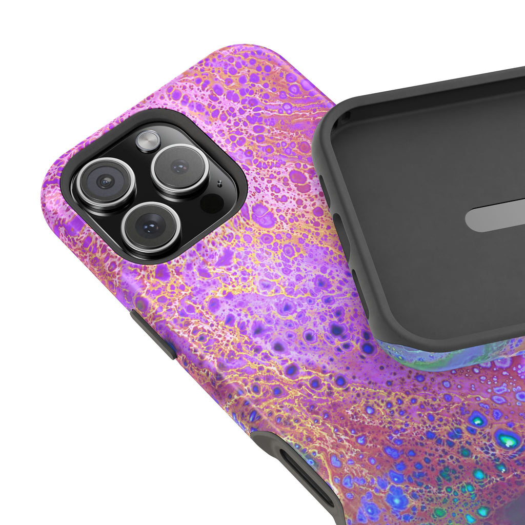 Cosmic Pulse MagSafe iPhone Case – Abstract Art Design, Shockproof for iPhone 14–17 Pro & Pro Max