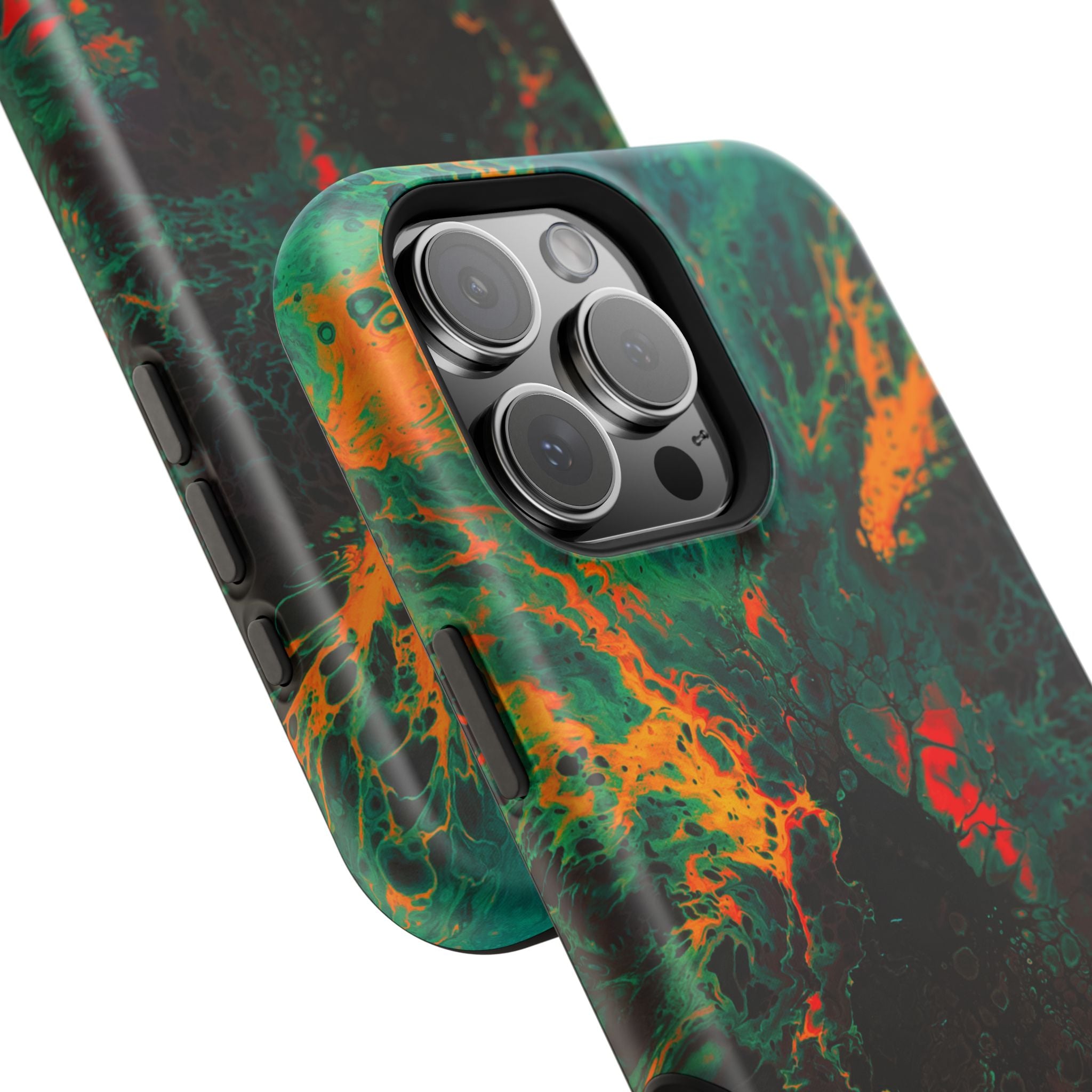 Infernal Jungle MagSafe iPhone Case – Abstract Art Design, Shockproof for iPhone 14–17 Pro & Pro Max
