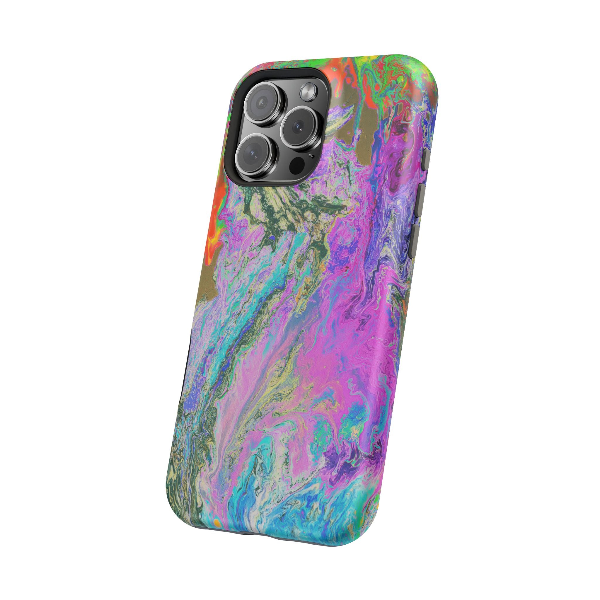 Spectrum Surge X MagSafe iPhone Case – Abstract Art Design, Shockproof for iPhone 14–17 Pro & Pro Max