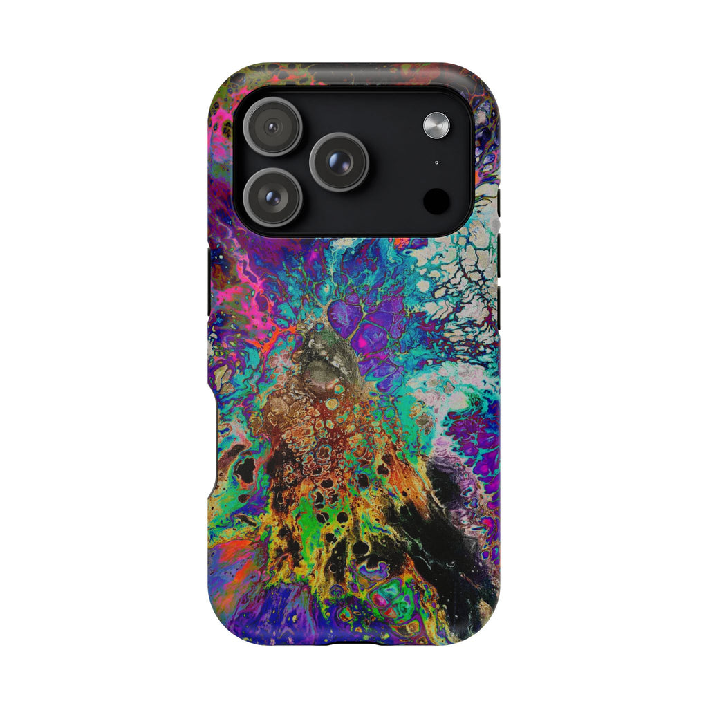 Neon Vein MagSafe iPhone Case – Abstract Art Design, Shockproof for iPhone 14–17 Pro & Pro Max