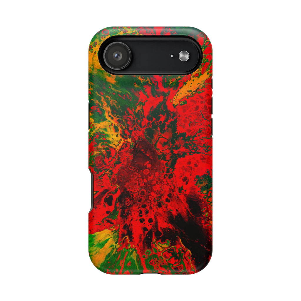 Core Meltdown MagSafe iPhone Case – Abstract Art Design, Shockproof for iPhone 14–17 Pro & Pro Max