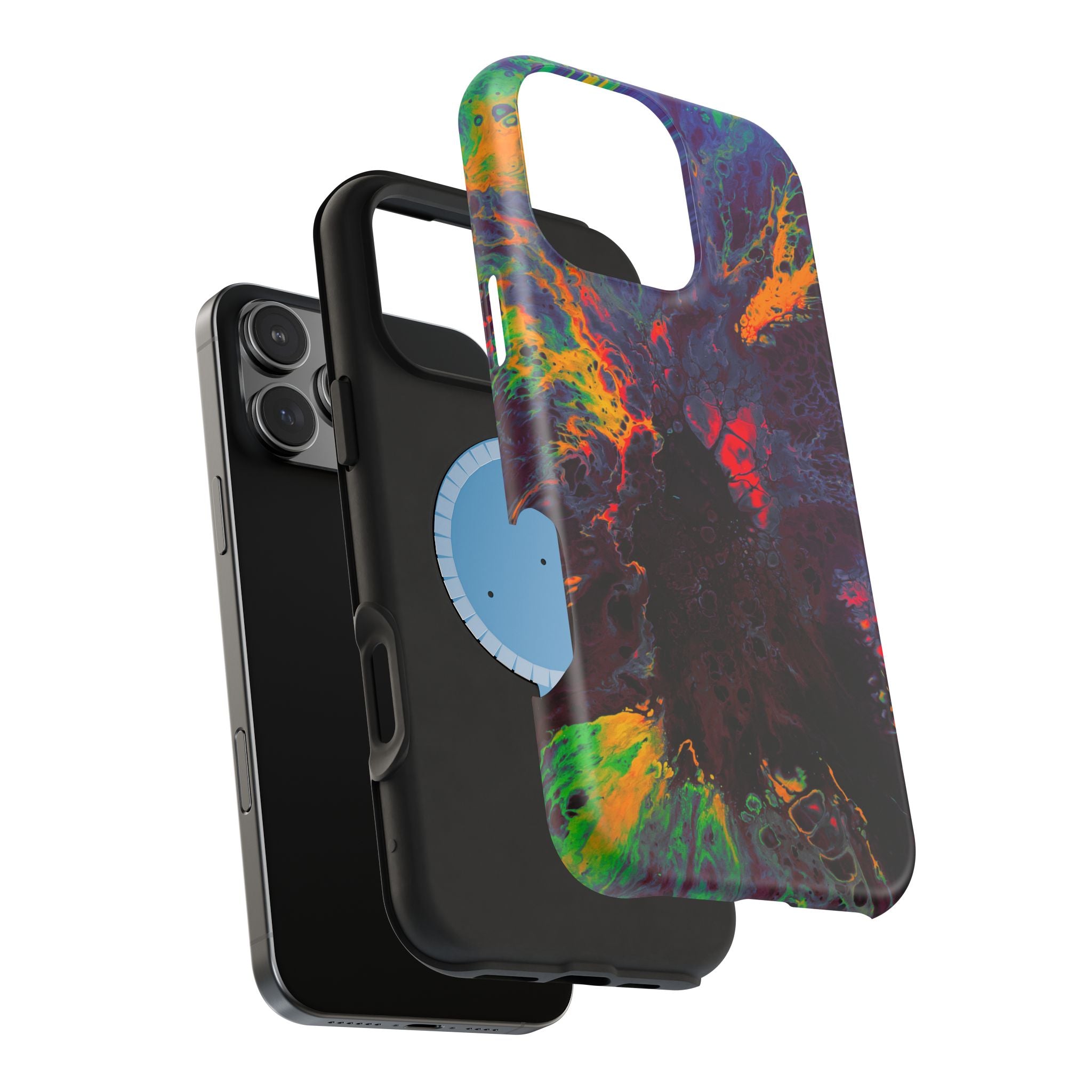 Fusion Collapse MagSafe iPhone Case – Abstract Art Design, Shockproof for iPhone 14–17 Pro & Pro Max